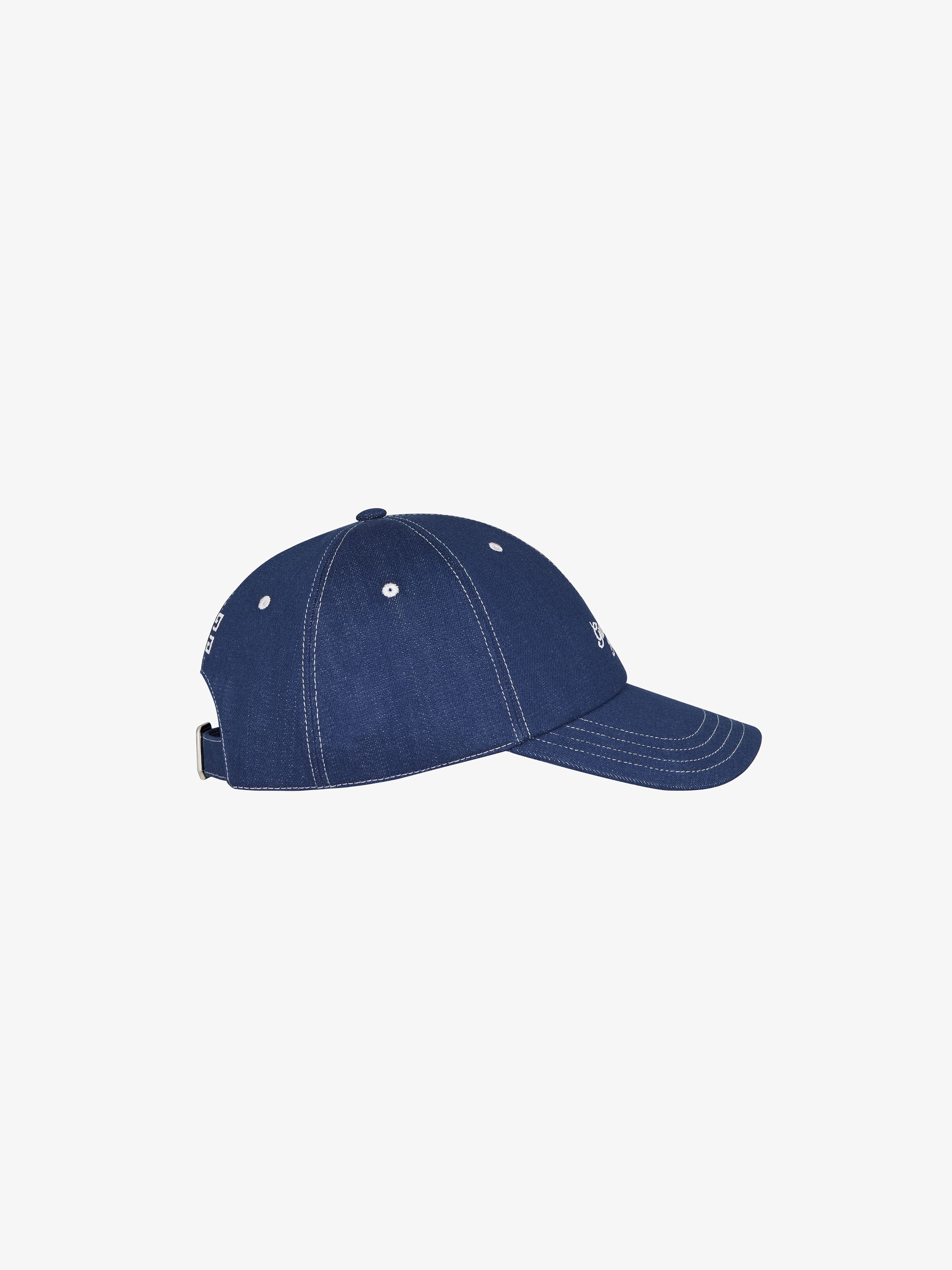 Givenchy os11x1225 Size: OS / Embroidered Hat / Cap in Denim in Blue Size ONE SIZE - 5 Thumbnail