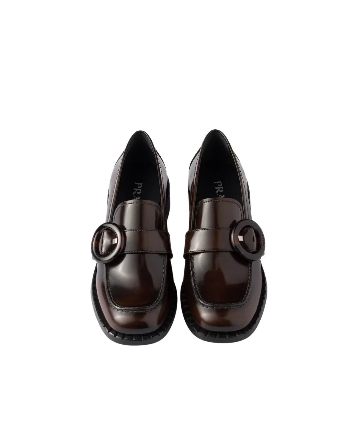 Prada PRADA $1250 Sienna Brown Brushed Leather Loafers Size US 7 / IT 37 - 3 Thumbnail
