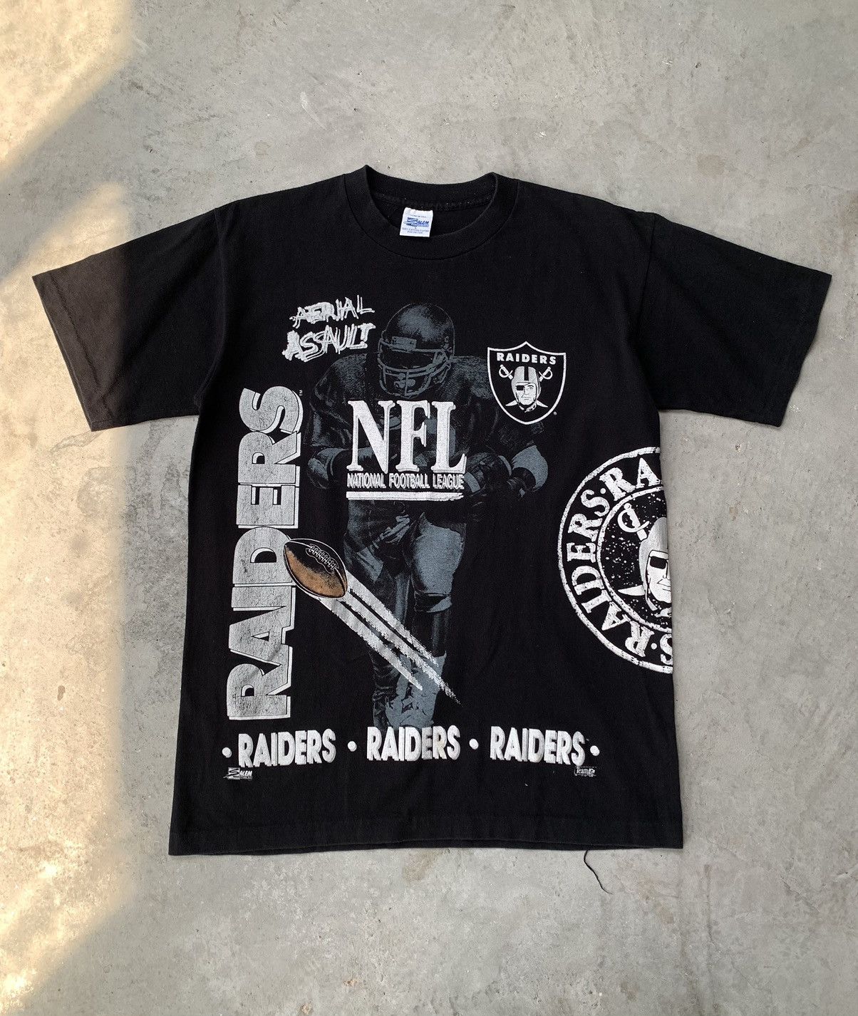 Vintage 1991 Salem Sportswear popular T Shirt NFL Raiders Single Stitch L EUC, A10 rare