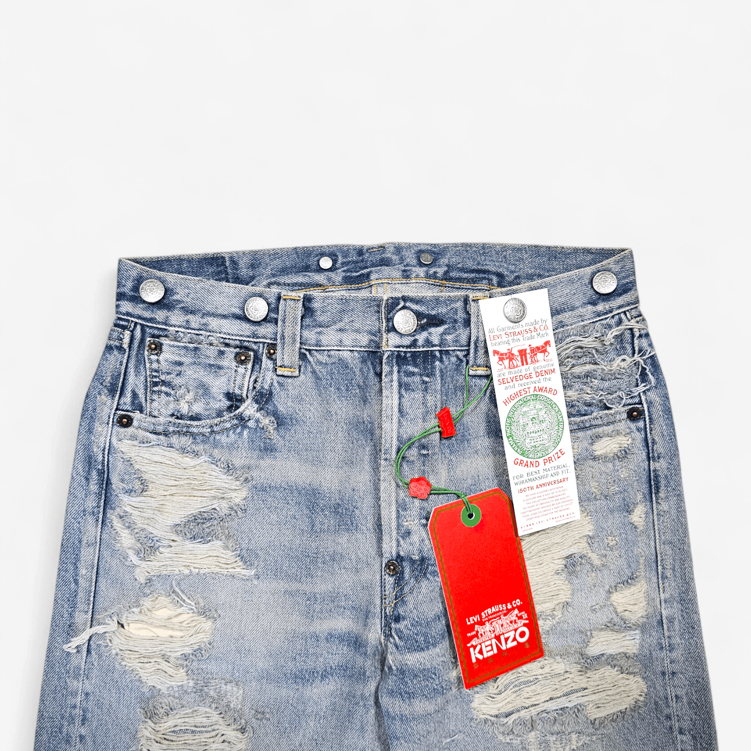 Kenzo × Levi's Levi's x Kenzo 1933 501 Selvedge Big E Made in Japan Size US 27 - 3 Thumbnail