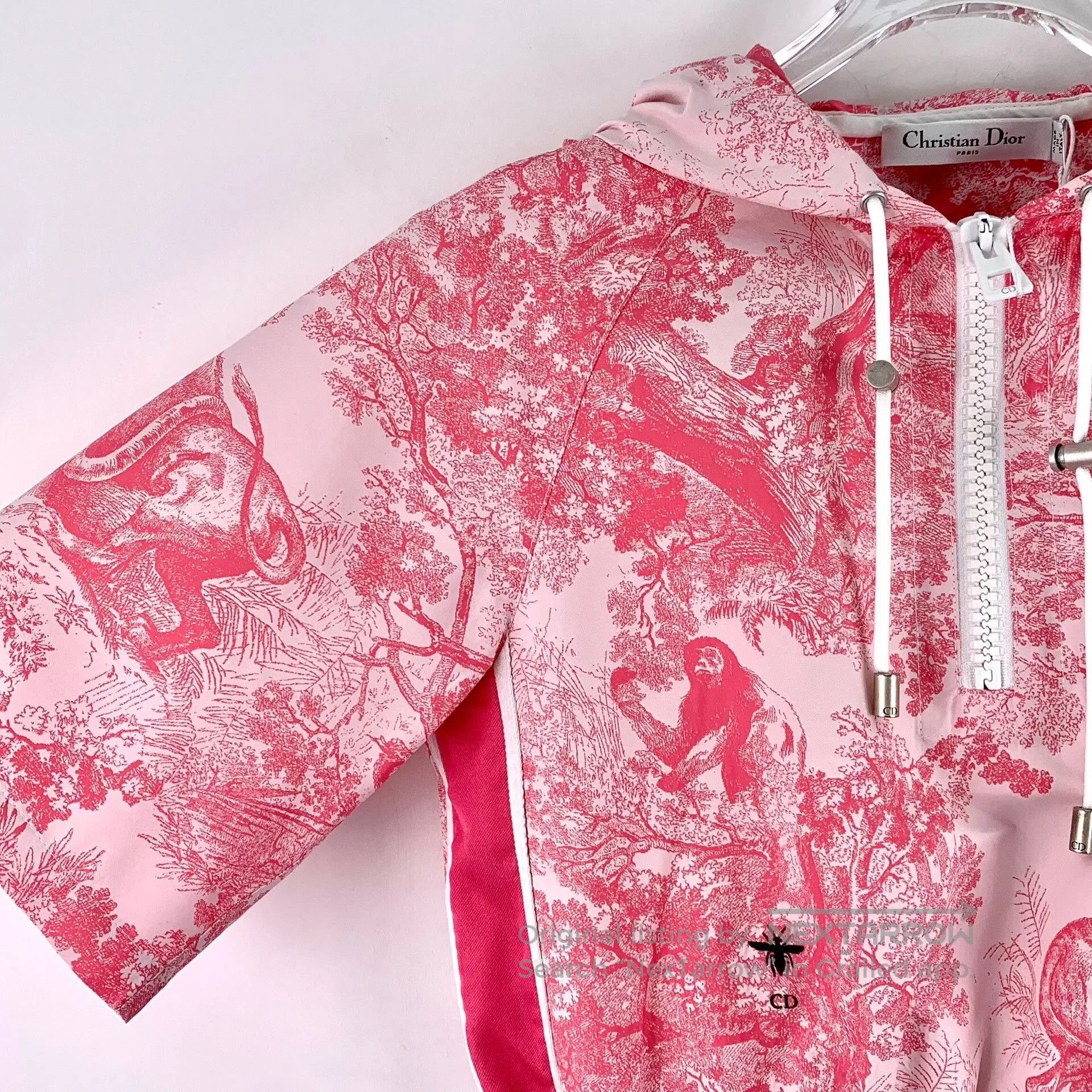 Dior Dior Pink Animal Jungle Print Hooded Dress. Size XS / US 0-2 / IT 36-38 - 3 Thumbnail
