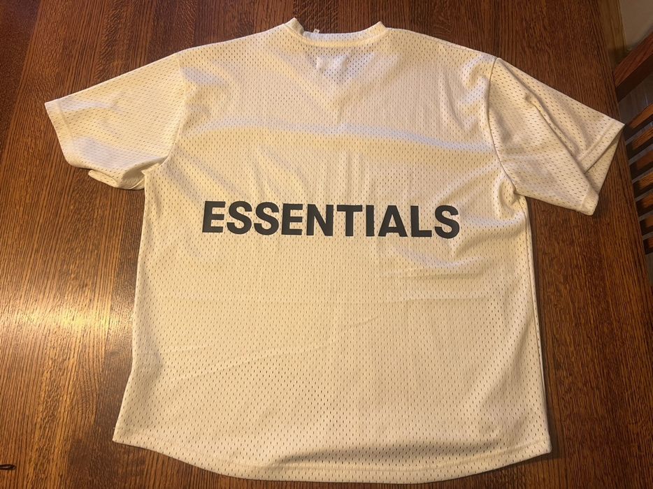 Fear of God Fear Of God Essentials Cream Mesh T Shirt | Grailed