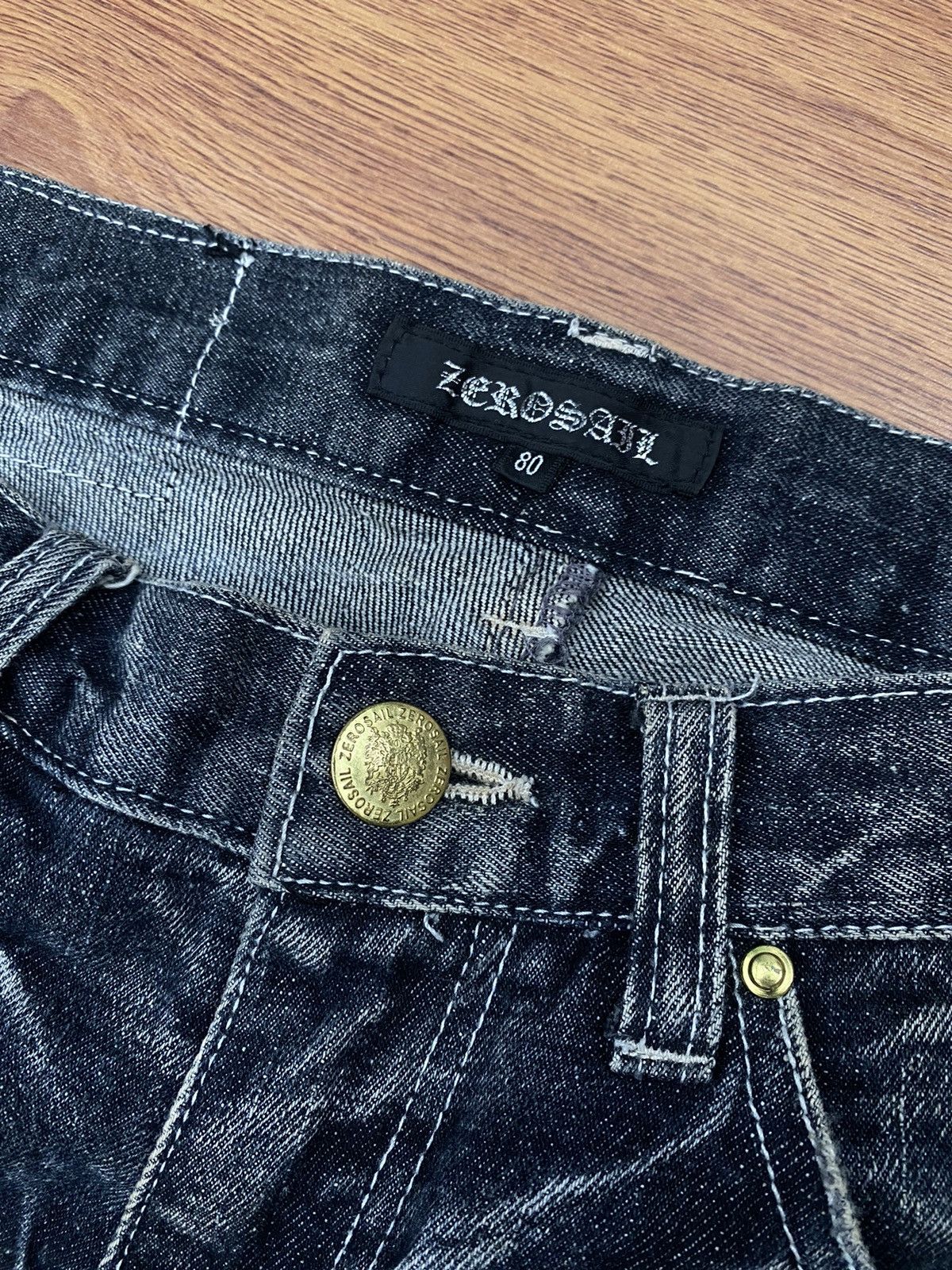 If Six Was Nine Zerosail distressed L patches flare jeans Size US 30 / EU 46 - 6 Thumbnail
