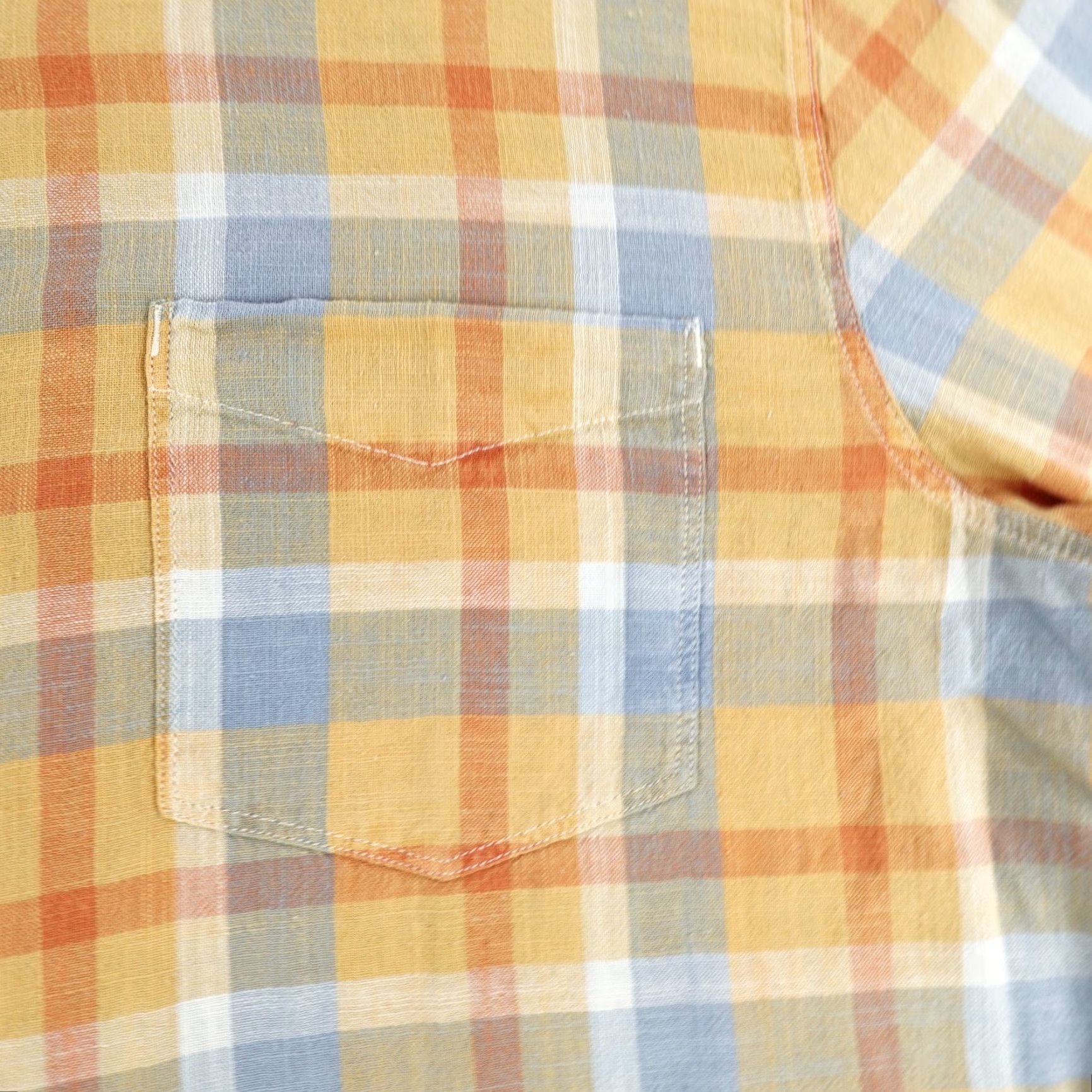 Vintage 32 Bar Blues Plaid Button-Up Shirt Men Large Orange Long Sleeve Casual Outdoor Size US L / EU 52-54 / 3 - 3 Thumbnail