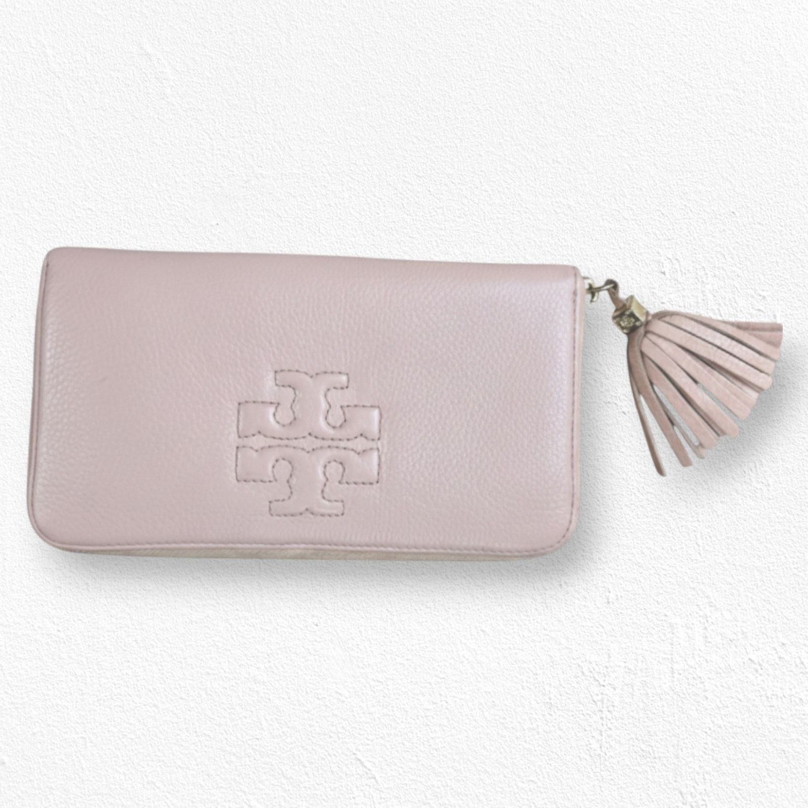 Tory Burch Tory Burch Amanda Pink Leather Zip Wallet Size ONE SIZE - 1 Thumbnail