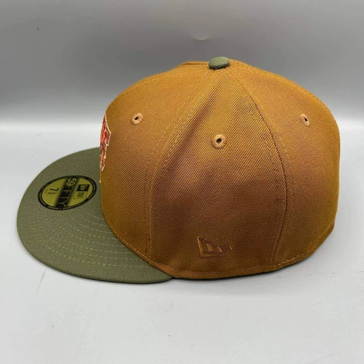 New Era Pittsburgh Pirates Hat Men 7 3/8 Brown Green MLB Fitted Cap Size ONE SIZE - 4 Thumbnail