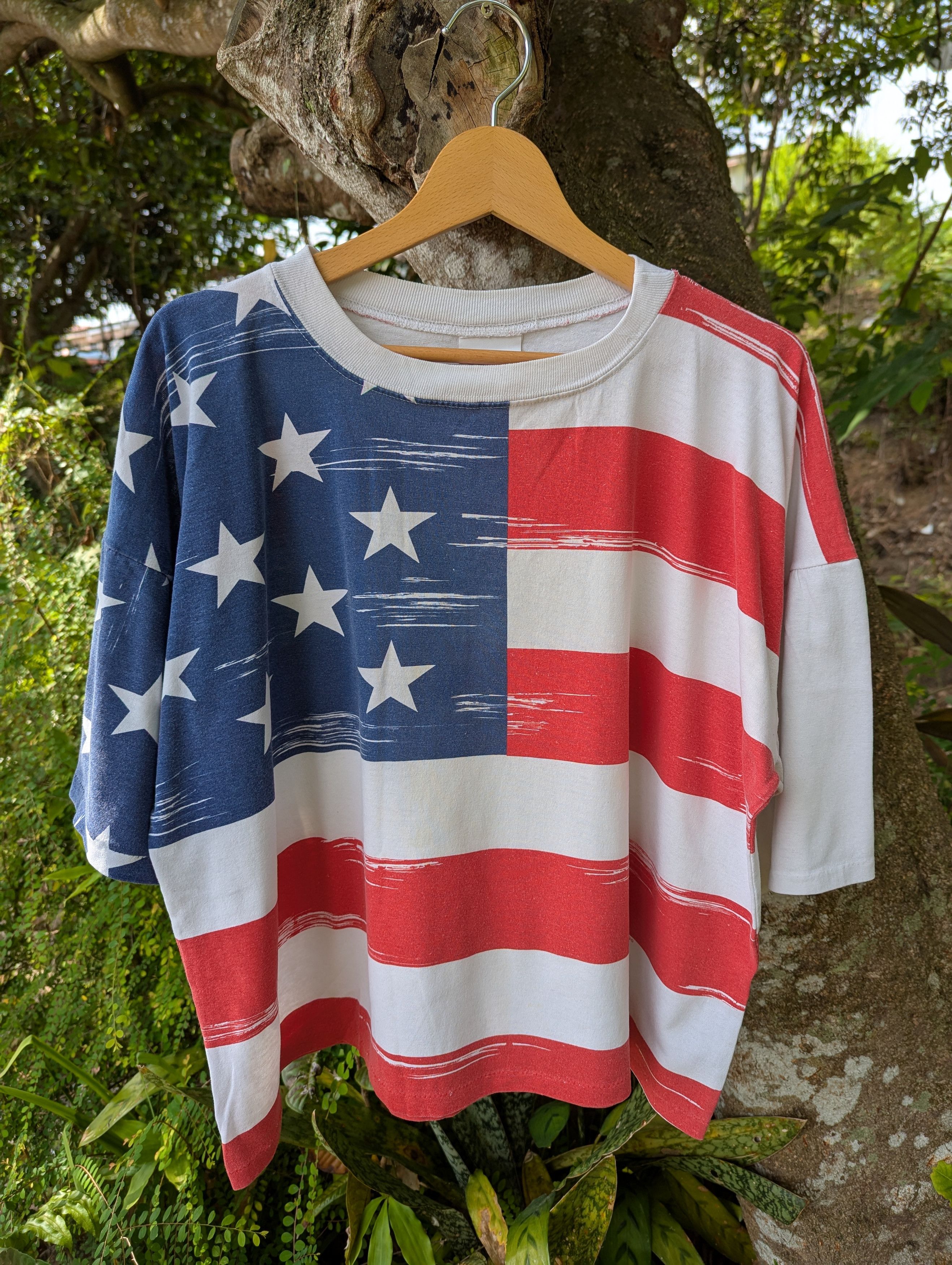 USA Olympics Vintage 90s USA America Flag Crop tops Shirt Size XL / US 12-14 / IT 48-50 - 1 Thumbnail