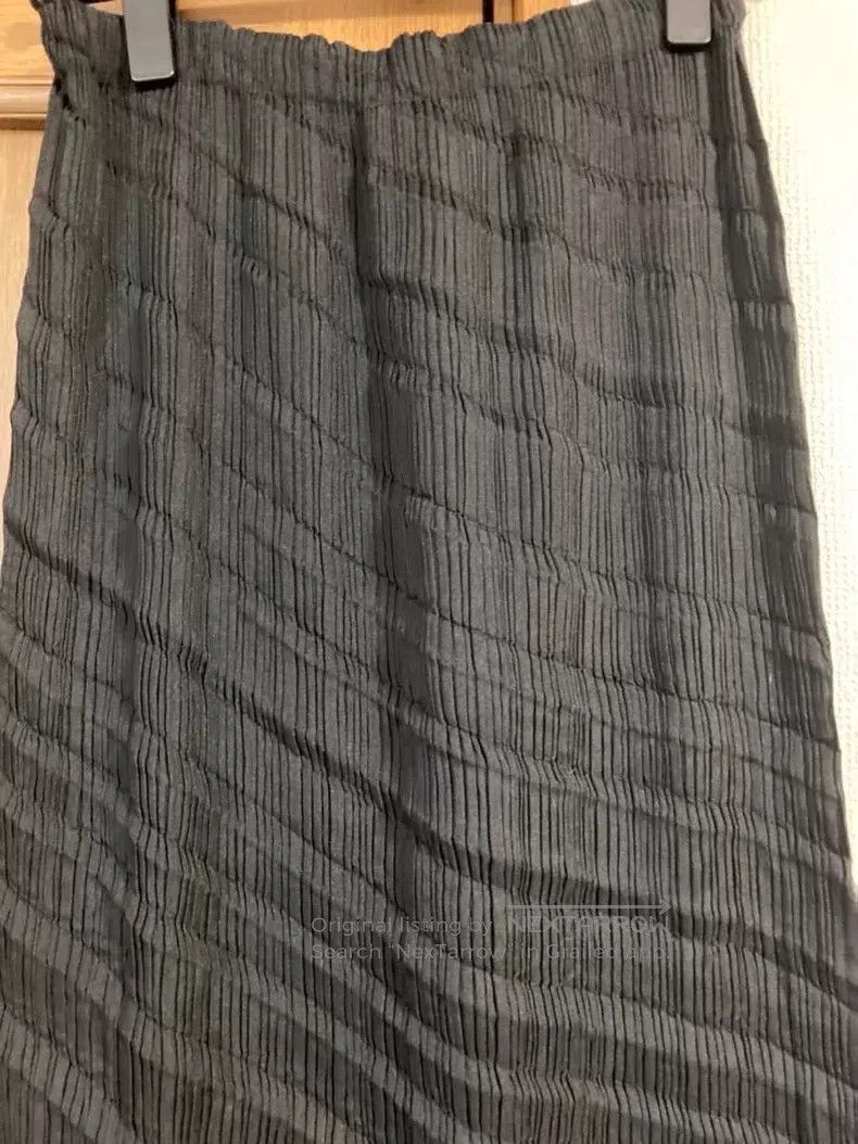 Issey Miyake Issey Miyake SIZE:3 Blue Midi Skirt Size 42" / US 20 - 4 Thumbnail