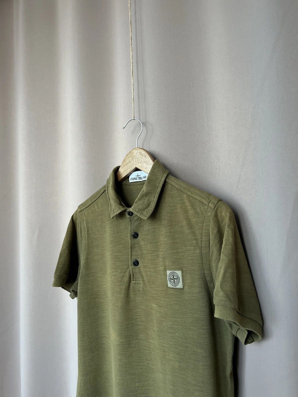 Stone Island Stone Island Patch Program Polo Shirt Mens Size M Khaki Size US M / EU 48-50 / 2 - 4 Thumbnail