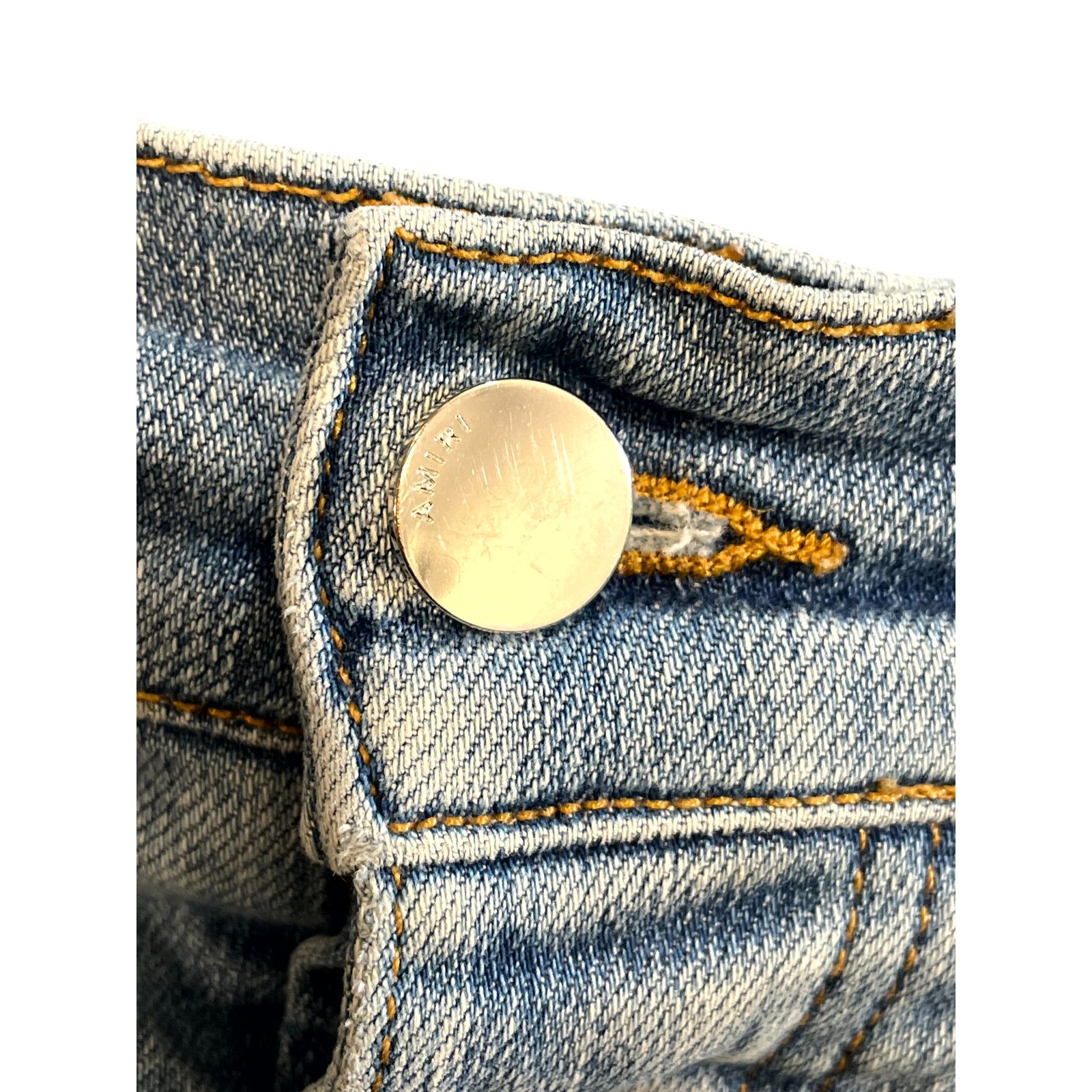 Amiri Amiri Denim Side Logo Light Wash Jeans Size US 34 / EU 50 - 6 Thumbnail