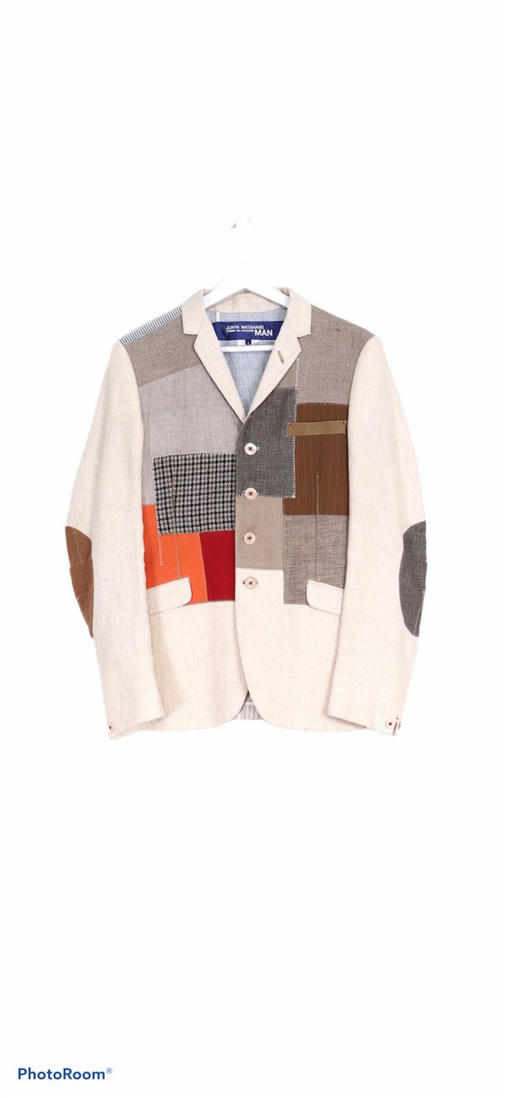 Comme des Garcons × Junya Watanabe comme des garçons Junya patchwork Blazar runway Size 48R - 1 Thumbnail