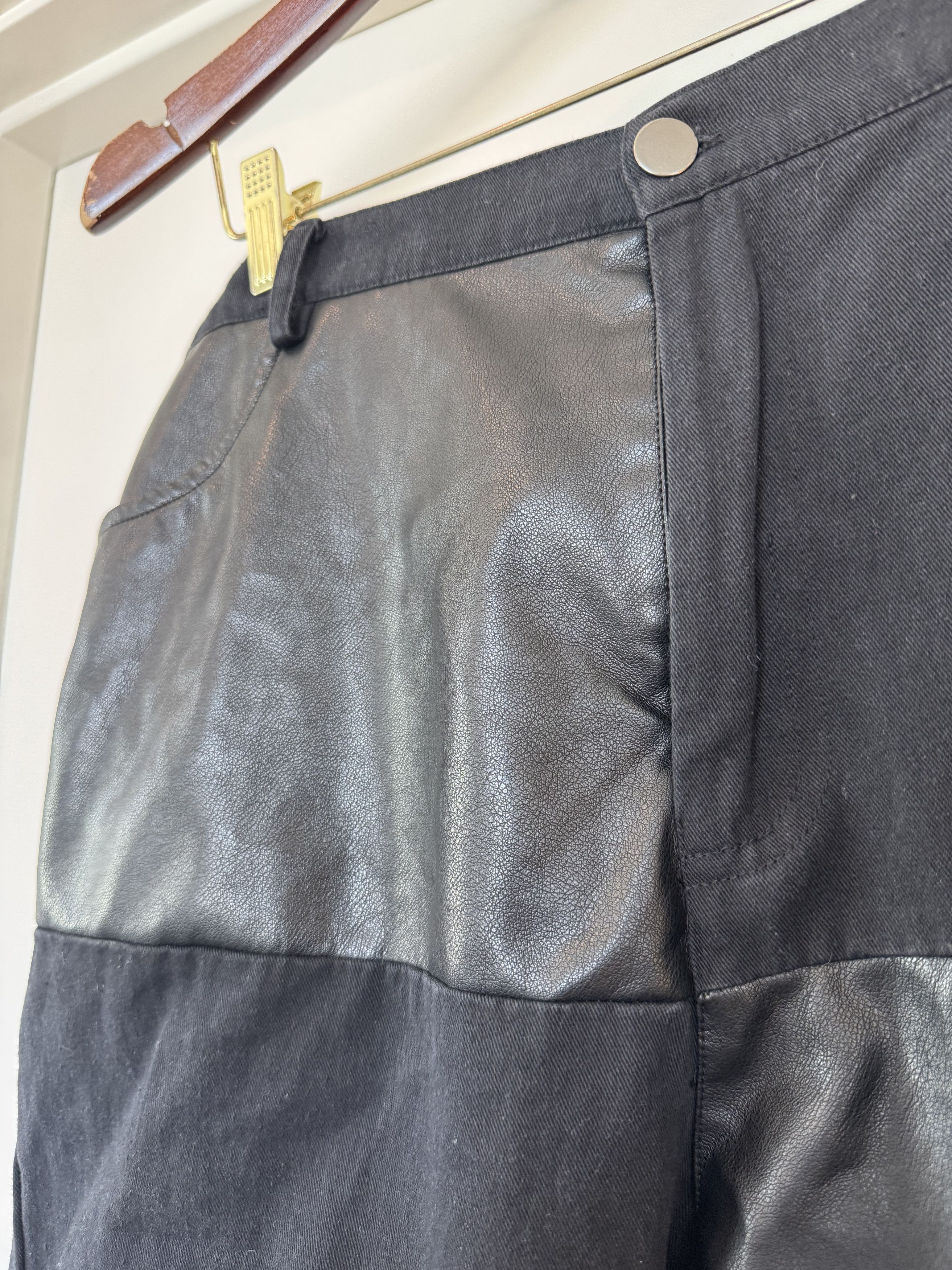 American Stitch Leather Patch Denim Pants Size US 36 / EU 52 - 3 Thumbnail