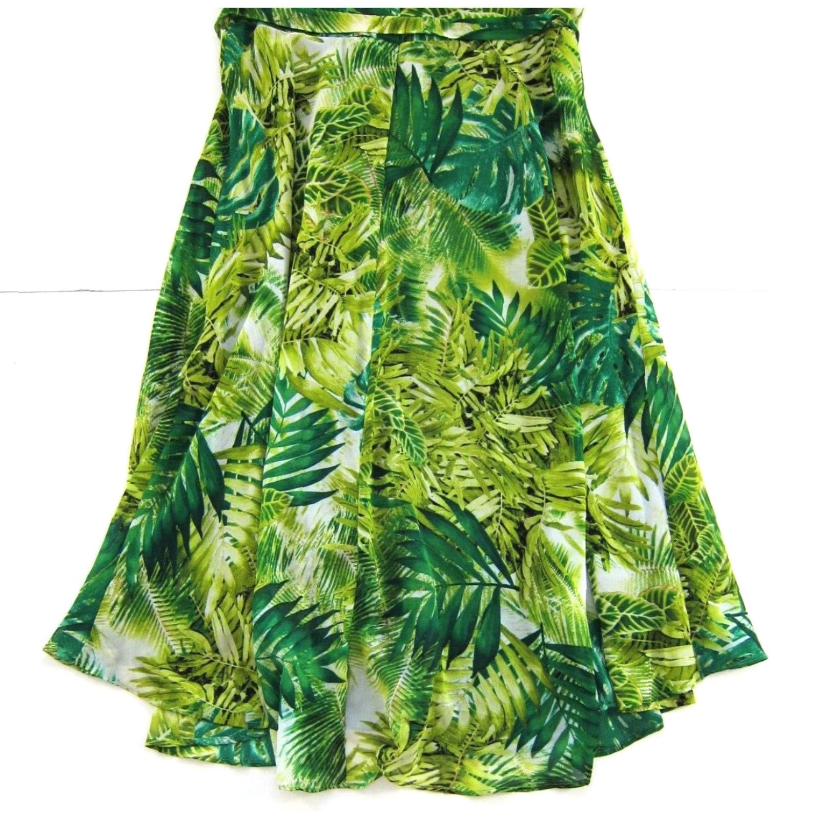 Vintage Gabby Skye Green Floral Sleeveless V-Neck Wrap Tie Midi Maxi Tank Dress 10 Size L / US 10 / IT 46 - 6 Thumbnail
