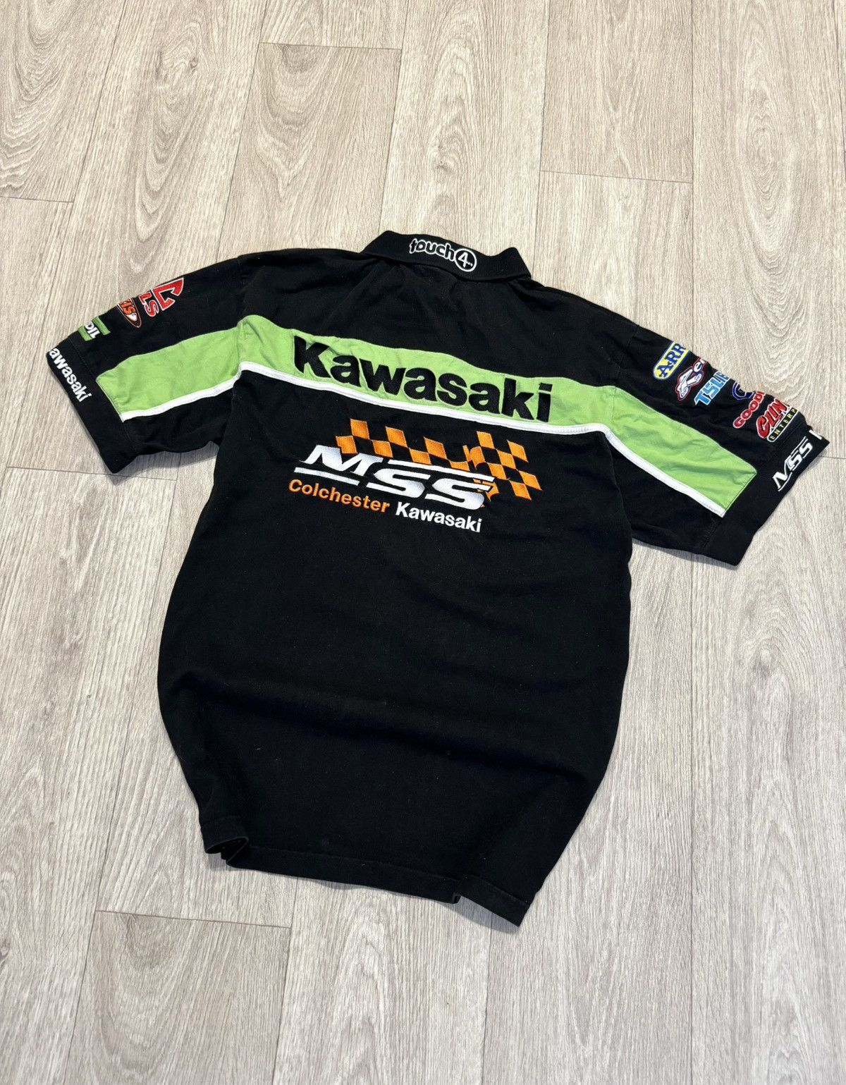 Vintage 🔷Vintage Kawasaki Racing Polo 90s🔷 Size US L / EU 52-54 / 3 - 7 Thumbnail