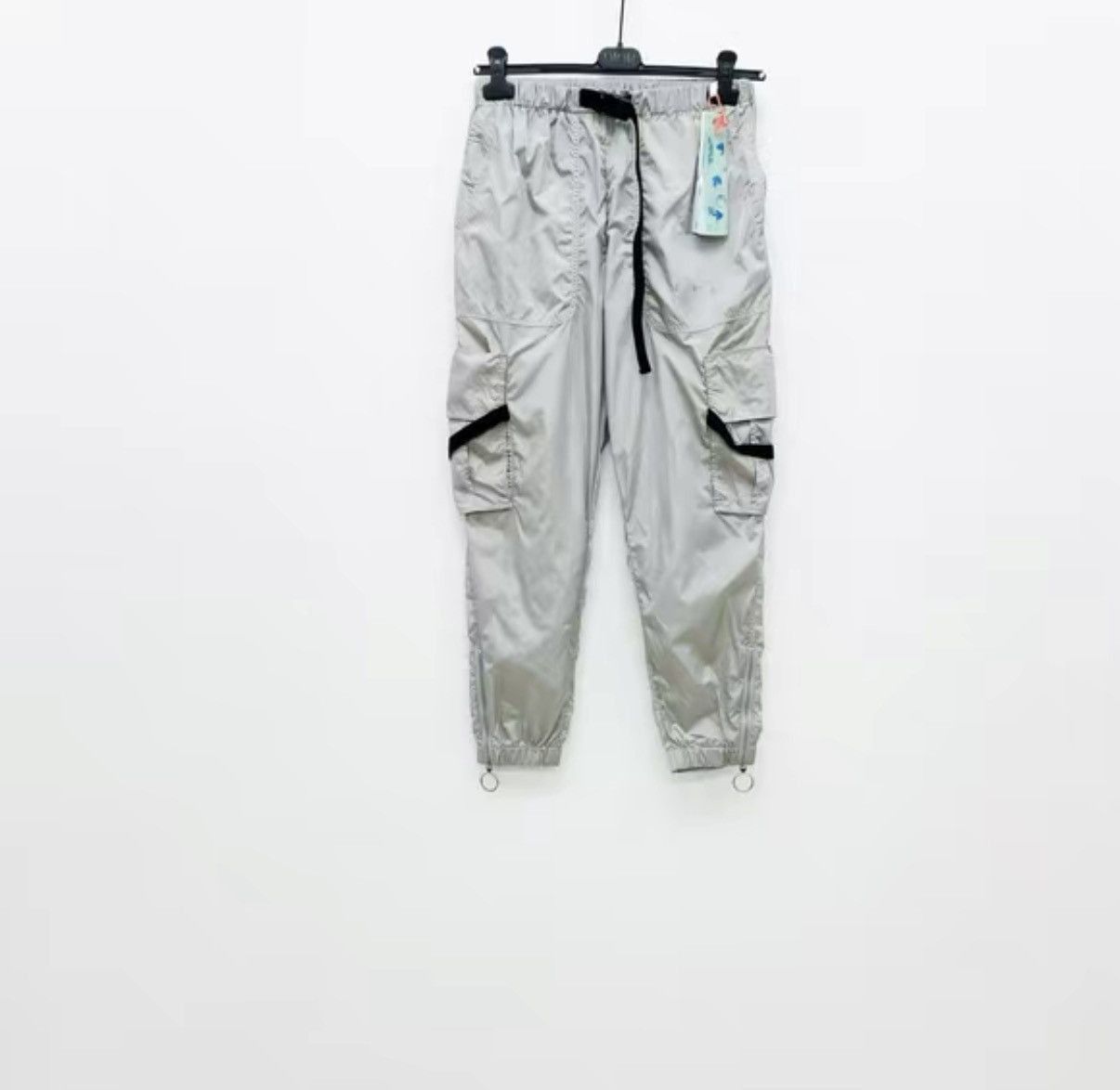 Off-White Gray Cargo Pants with Utility Pockets Size US 32 / EU 48 - 1 Thumbnail