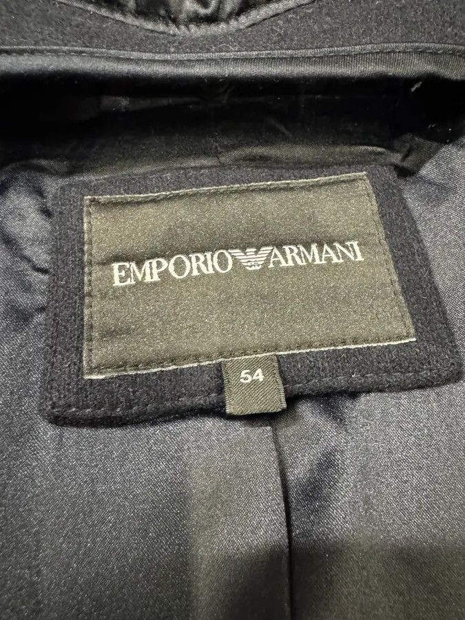Emporio Armani AW2017 Emporio Armani Double Layer Black Wool Jacket Size US L / EU 52-54 / 3 - 10 Thumbnail