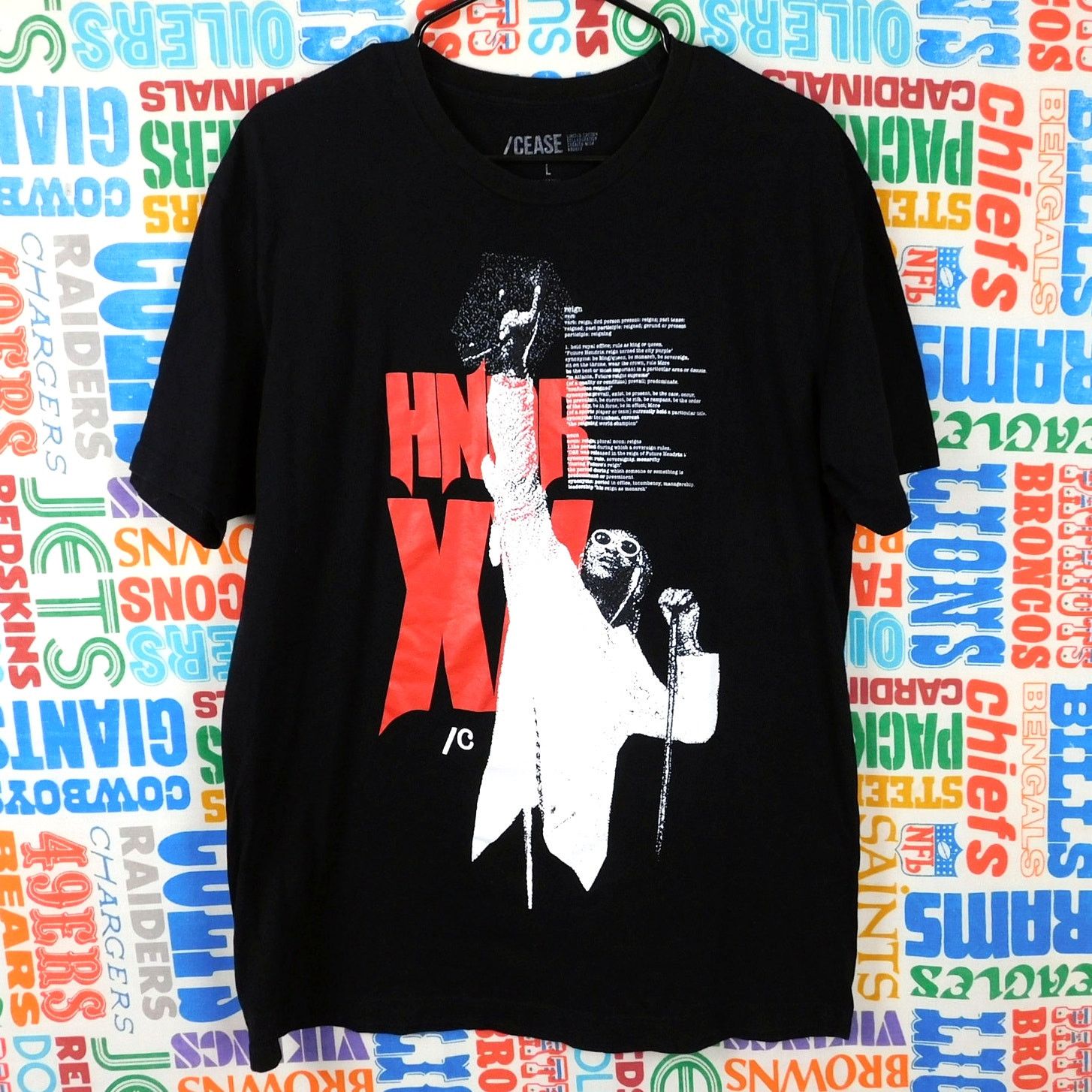 Cease And Desist Future HNDRXX Graphic T Shirt Size L Limited Edition Rap Size US L / EU 52-54 / 3 - 1 Thumbnail