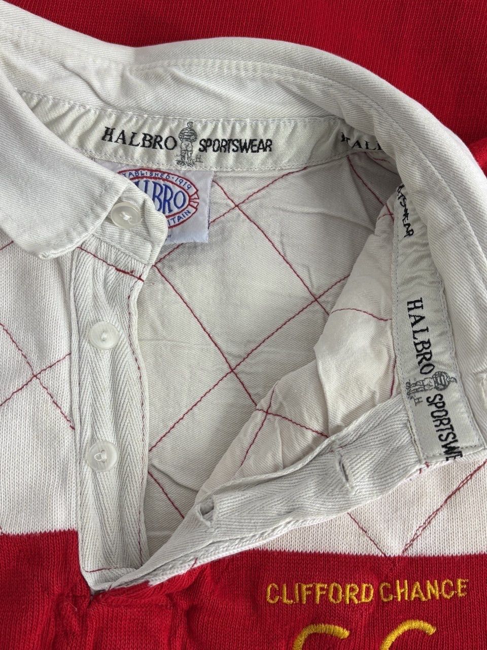 Rugby Ralph Lauren Halbro Vintage 1980s rugby shirt Size US L / EU 52-54 / 3 - 17 Thumbnail