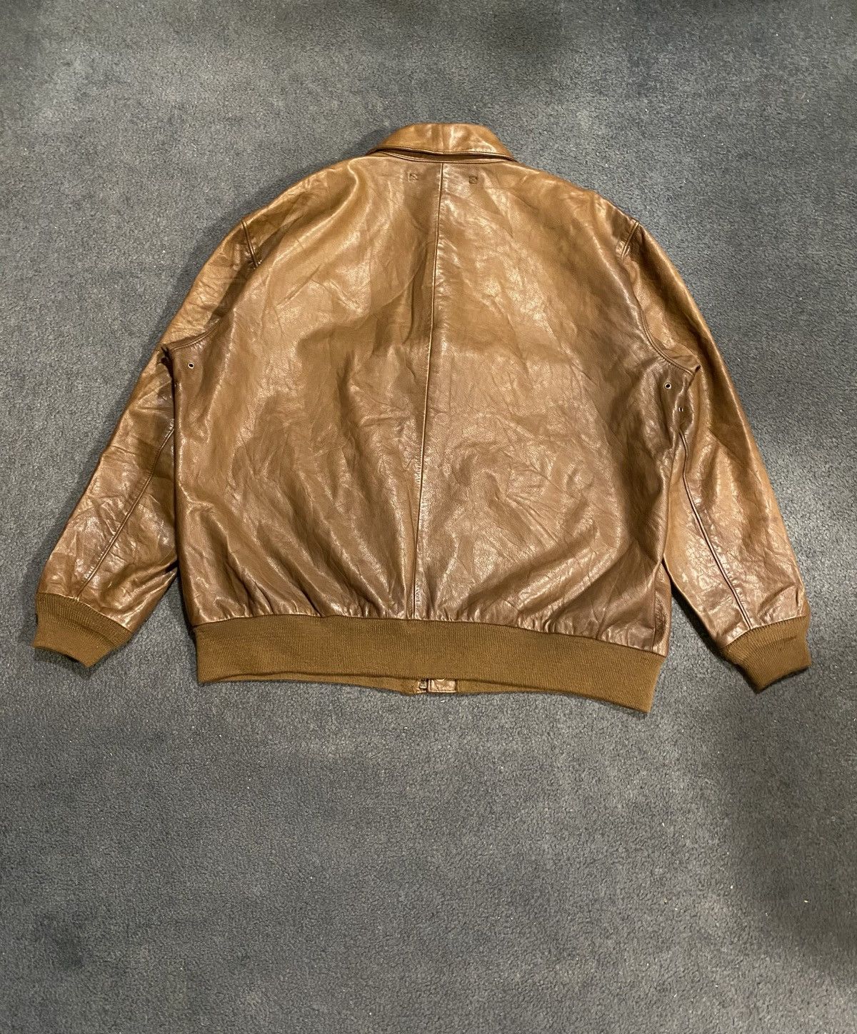 Polo Ralph Lauren × Vintage POLO RALPH LAUREN LEATHER FLIGHT JACKET Size US XXL / EU 58 / 5 - 9 Thumbnail