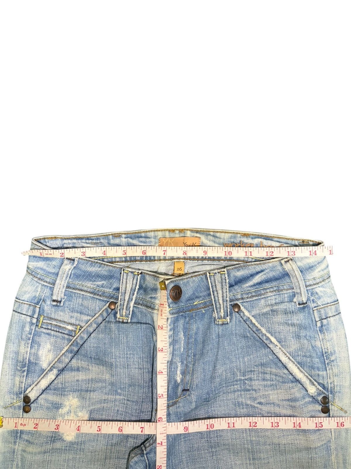 Diesel Vintage Yanuk Distressed Low Rise Flare Jeans Size 28" / US 6 / IT 42 - 6 Thumbnail