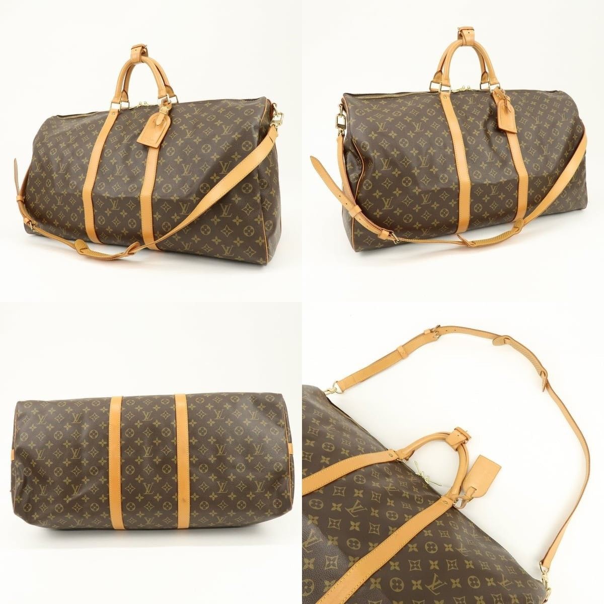 Louis Vuitton Louis Vuitton Monogram Keepall Bandouliere 60 Duffle Bag Size ONE SIZE - 3 Thumbnail