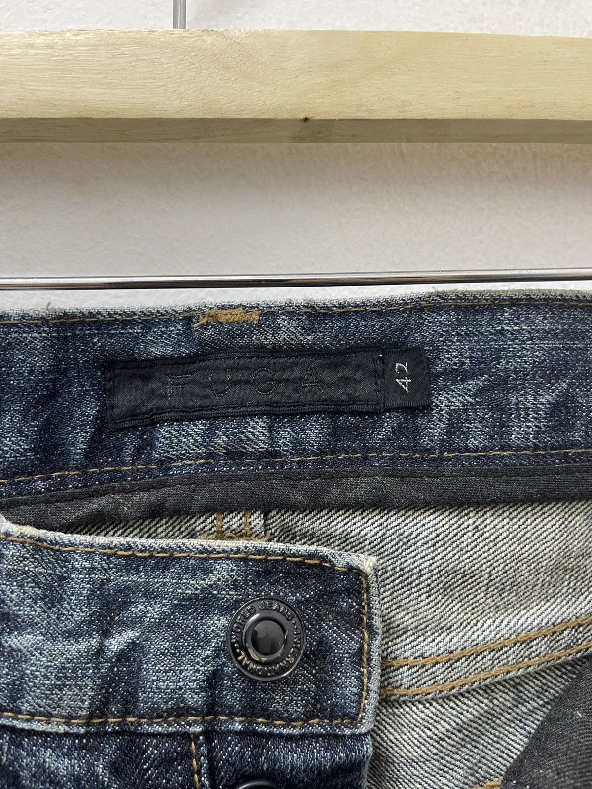 GOSTAR DE FUGA Rare Vintage FUGA Flare Wide Leg Distressed Jeans Size US 31 - 9 Thumbnail