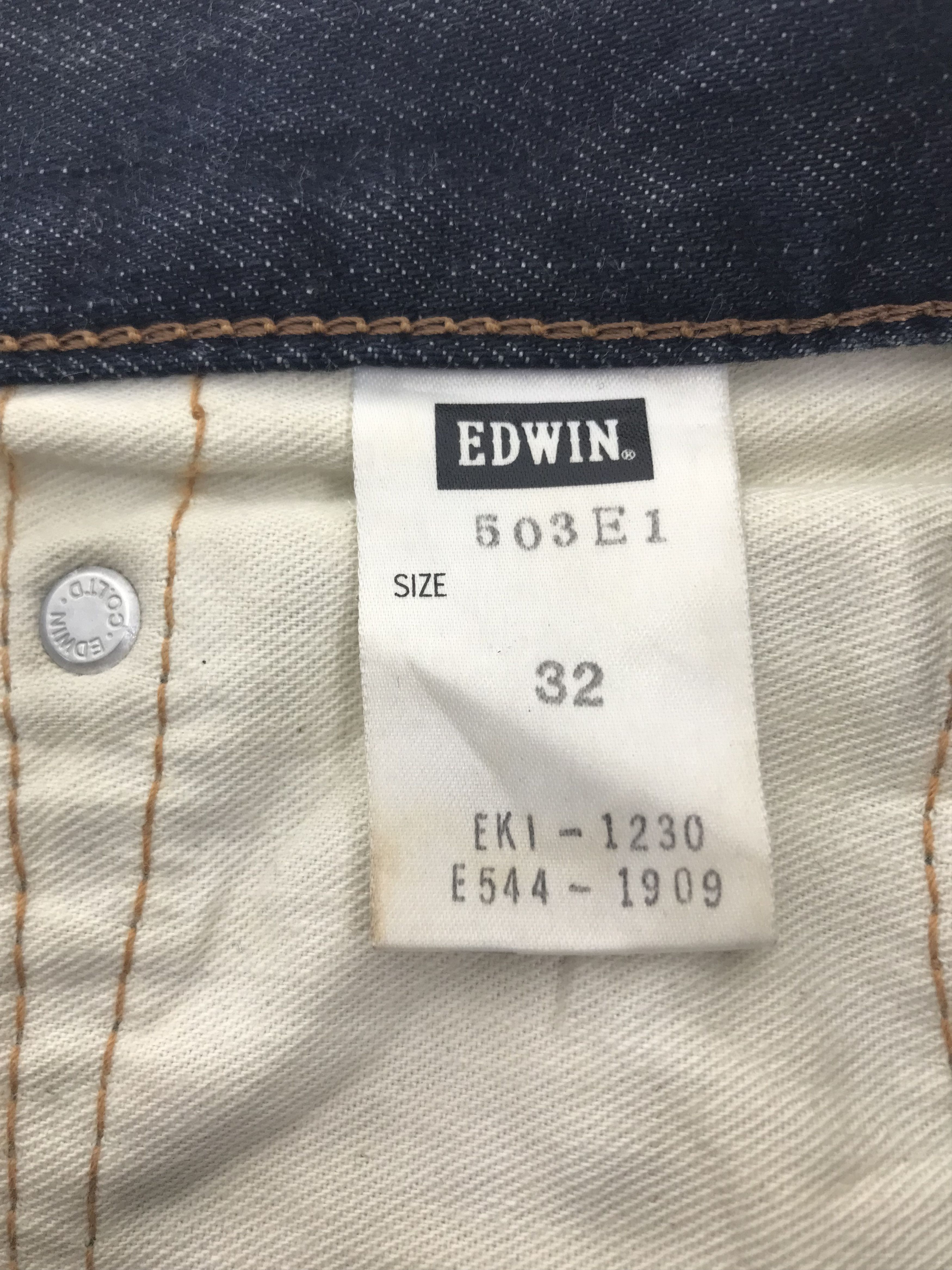 Edwin Vintage Edwin 503 Japanese Blue Ripped Jeans Size US 32 / EU 48 - 10 Thumbnail