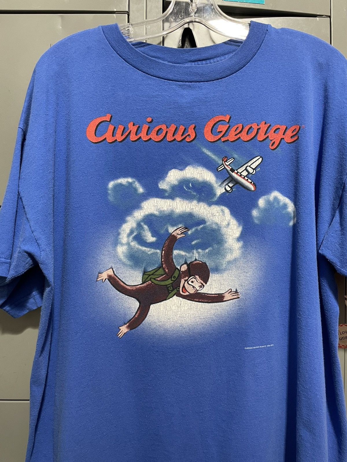 1998 - Curious George deals Skydiving Tee Vintage Cronies Tag - XL