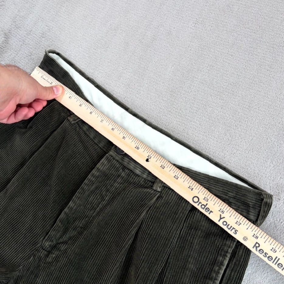 Brooks Brothers Brooks Brothers Pleated Dress Pants Corduroy 36x30 Green Old Money Luxury Baggy Size US 36 / EU 52 - 4 Thumbnail