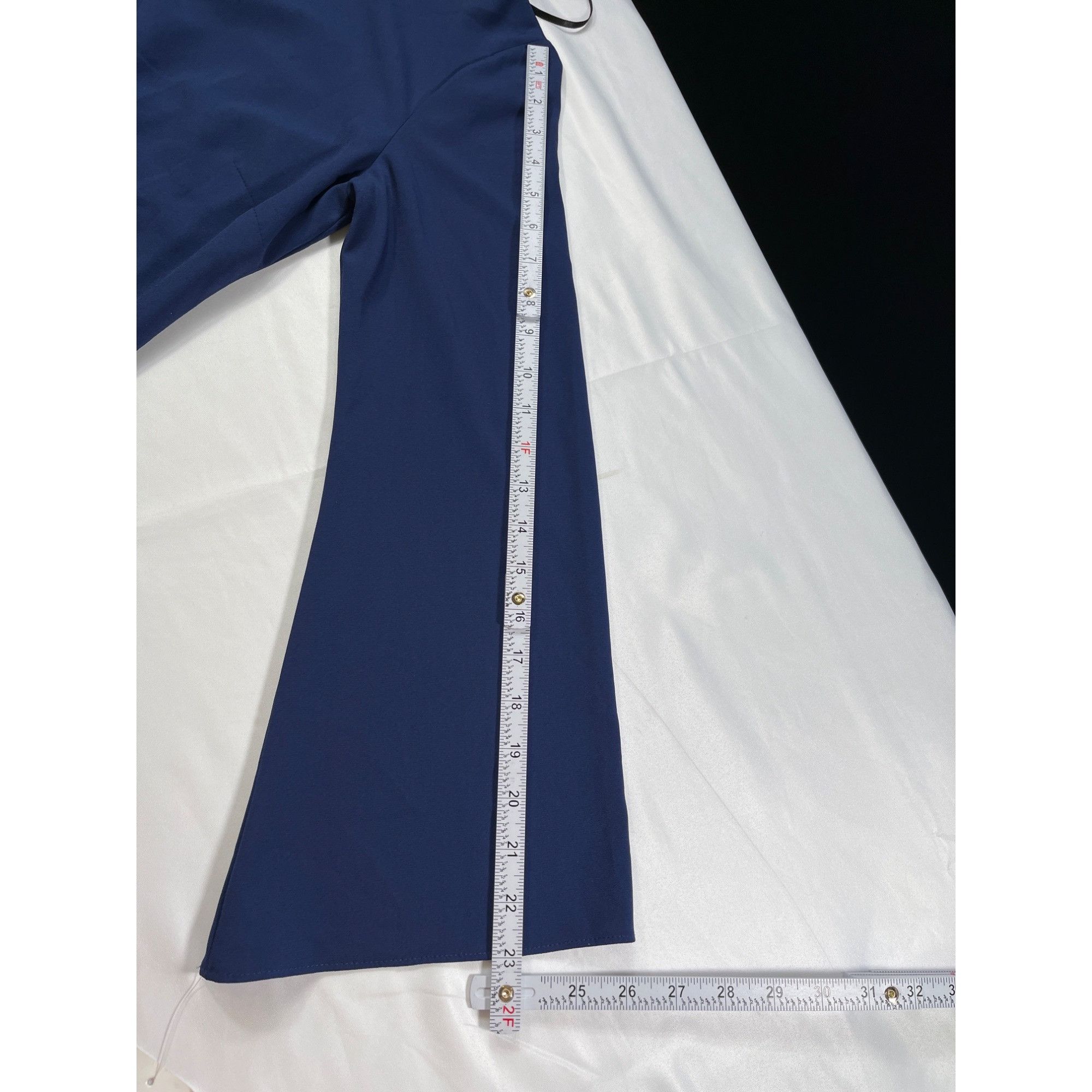 Designer S.L. Fashions SKU 7581 Womens Blue and Black Colorblock Dres Size M / US 6-8 / IT 42-44 - 7 Thumbnail