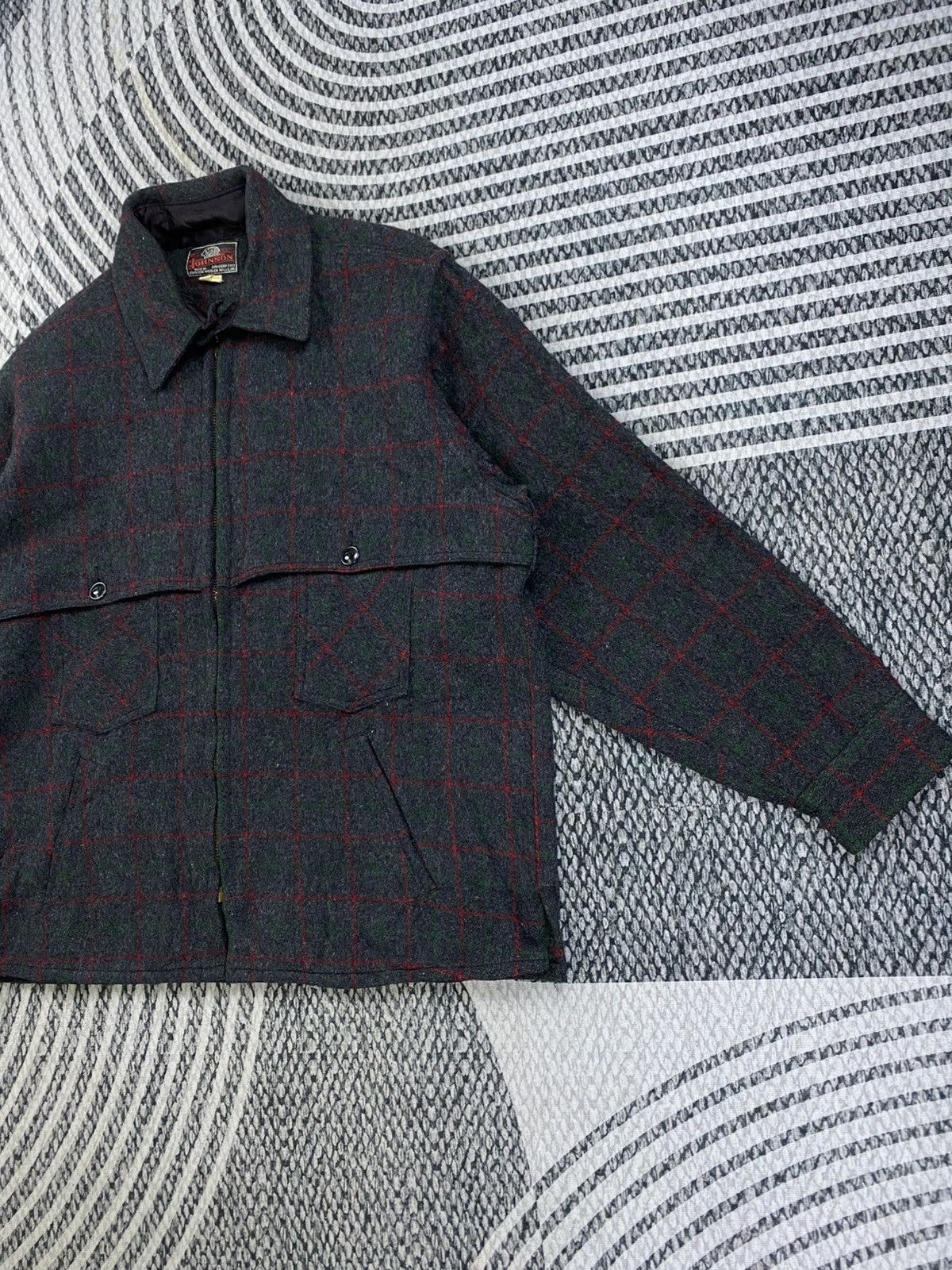 Johnson Woolen Mills Vtg 70s Johnson Woolen Mills Wool Zipper Jacket Size US XL / EU 56 / 4 - 4 Thumbnail