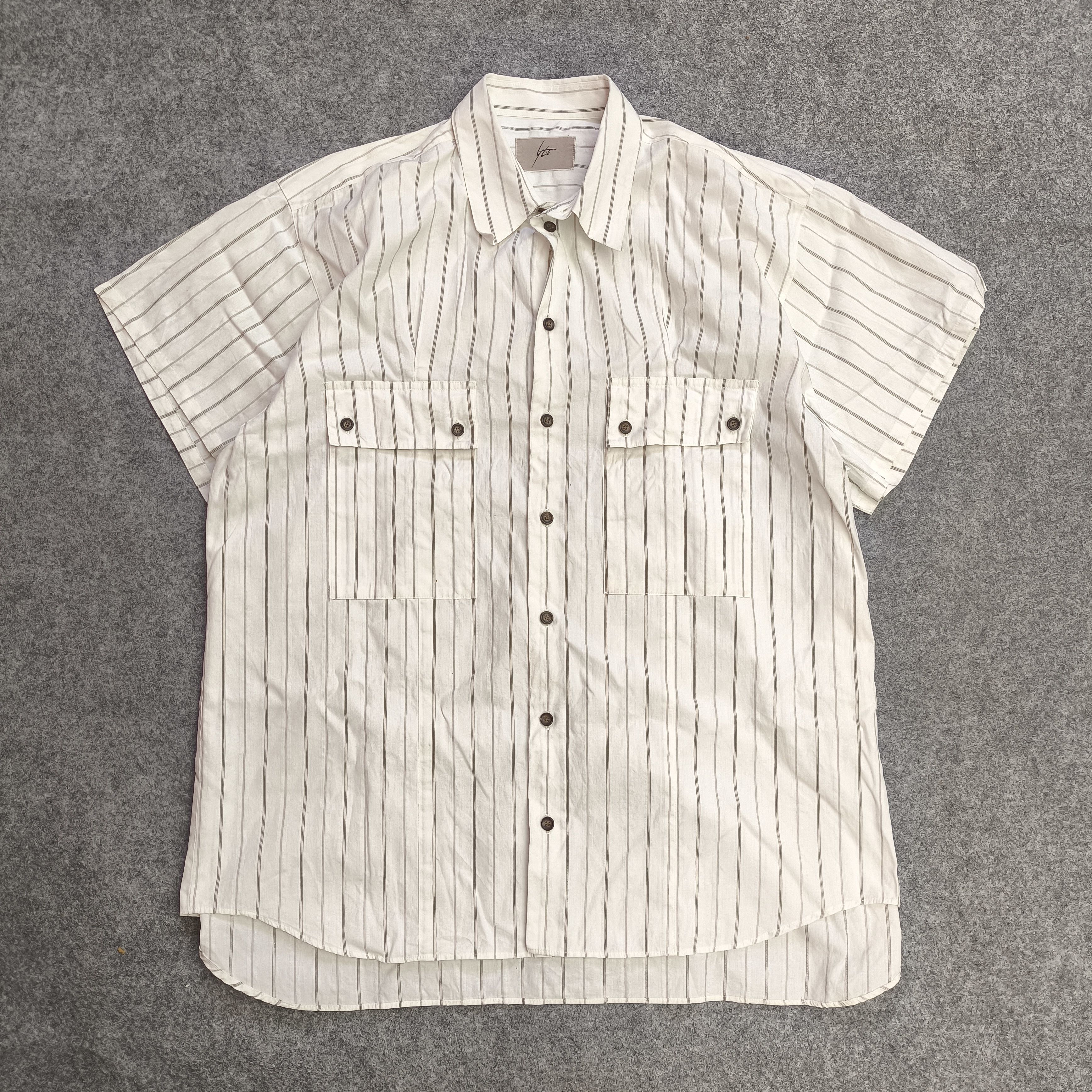 Yohji Yamamoto 90s japanese brand striped shirt Size US L / EU 52-54 / 3 - 1 Thumbnail
