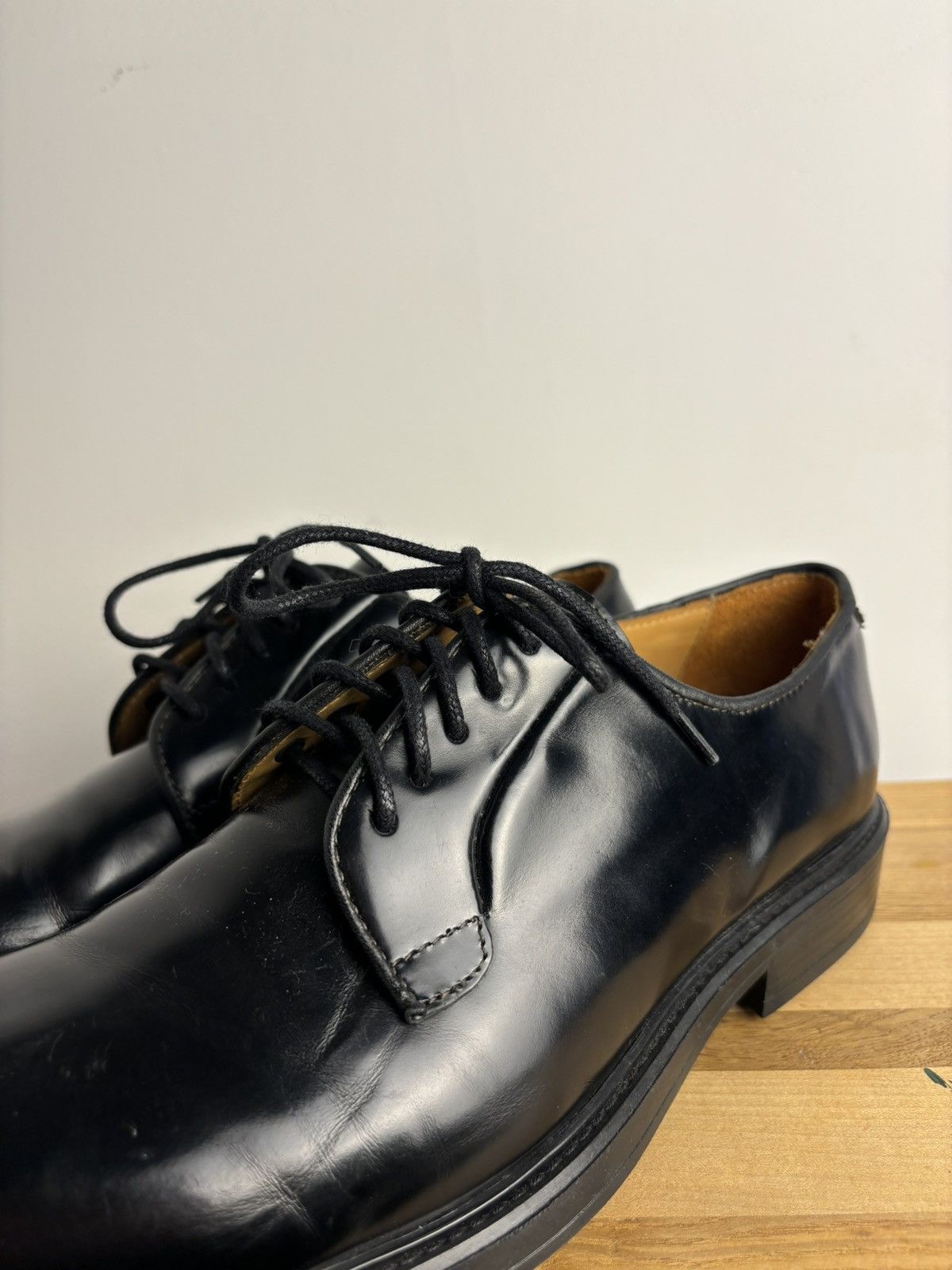 Officine Generale RRP 745$ Officine Generale Kim Polished Leather Derby Shoes Size US 8 / EU 41 - 7 Thumbnail