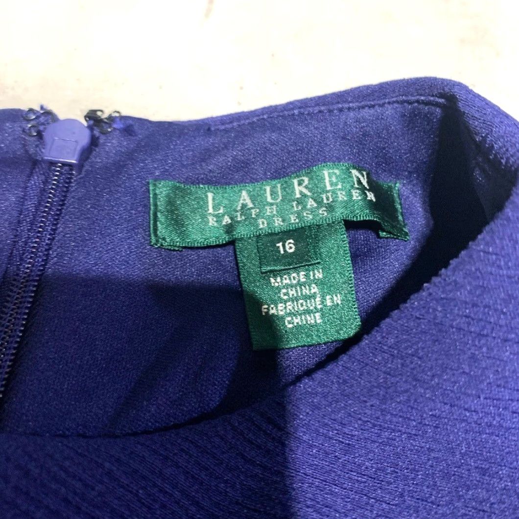 Ralph Lauren Lauren Ralph Lauren Dress Blue 16W NWT Short Women Plus Dress Size XXL / US 16-18 / IT 52-54 - 6 Thumbnail