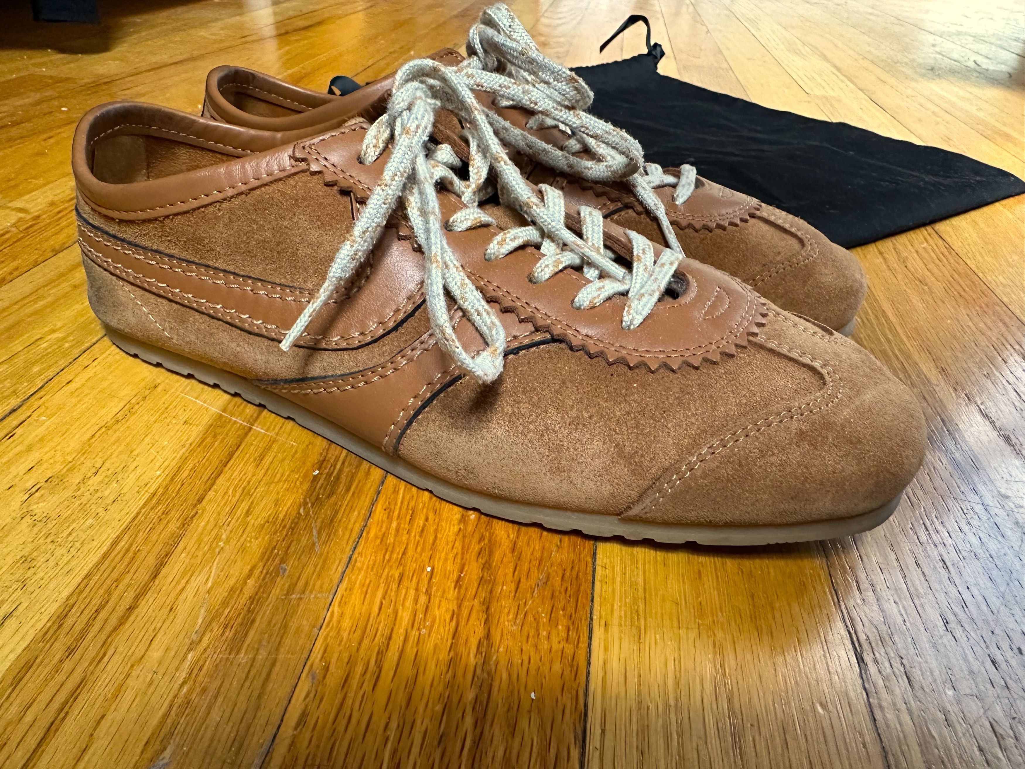Dries Van Noten Dries Van Noten - Suede Sneakers (Tan) Size US 5.5 / EU 38 - 5 Thumbnail