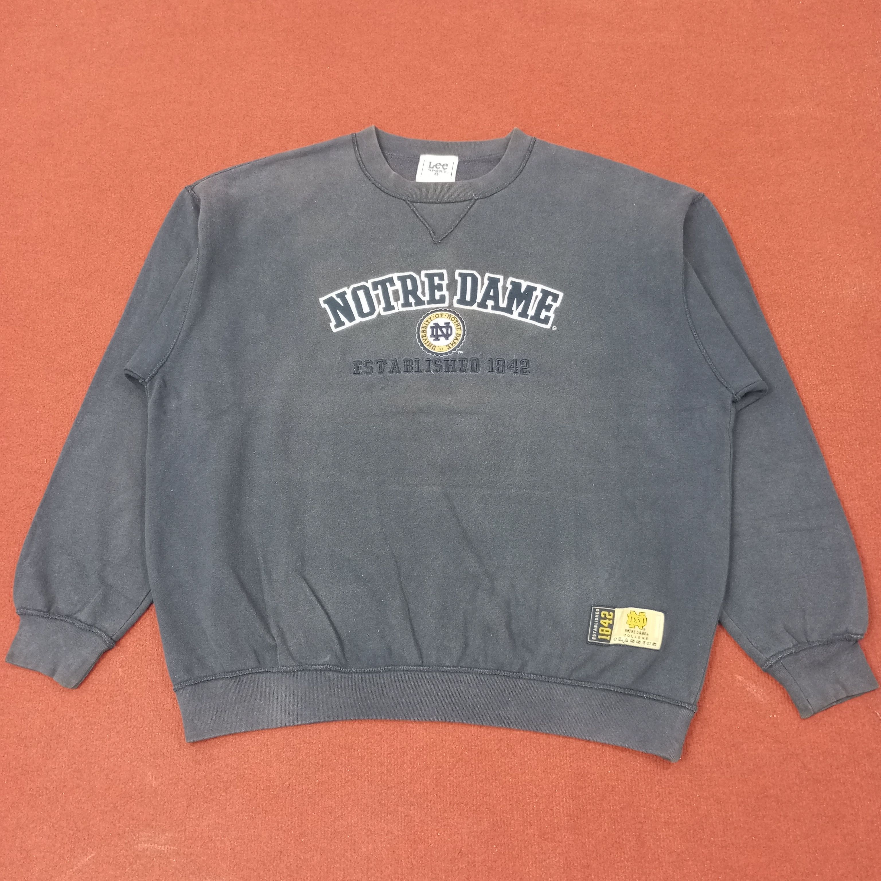 Vintage University Of Notre Dame x Lee Sweatshirt c250n12 Size US XXL / EU 58 / 5 - 1 Thumbnail