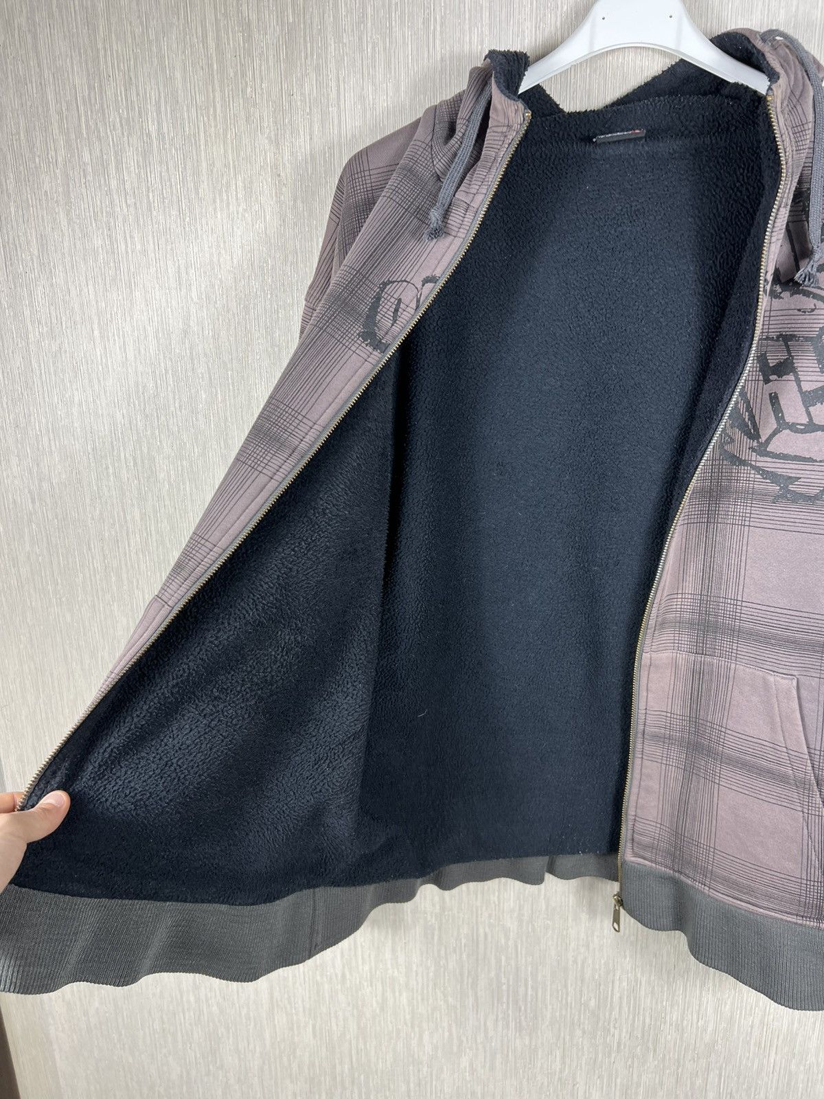 Quiksilver Vintage Quiksilver y2k heavy insulated hoodie sherpa checked Size US XL / EU 56 / 4 - 9 Thumbnail