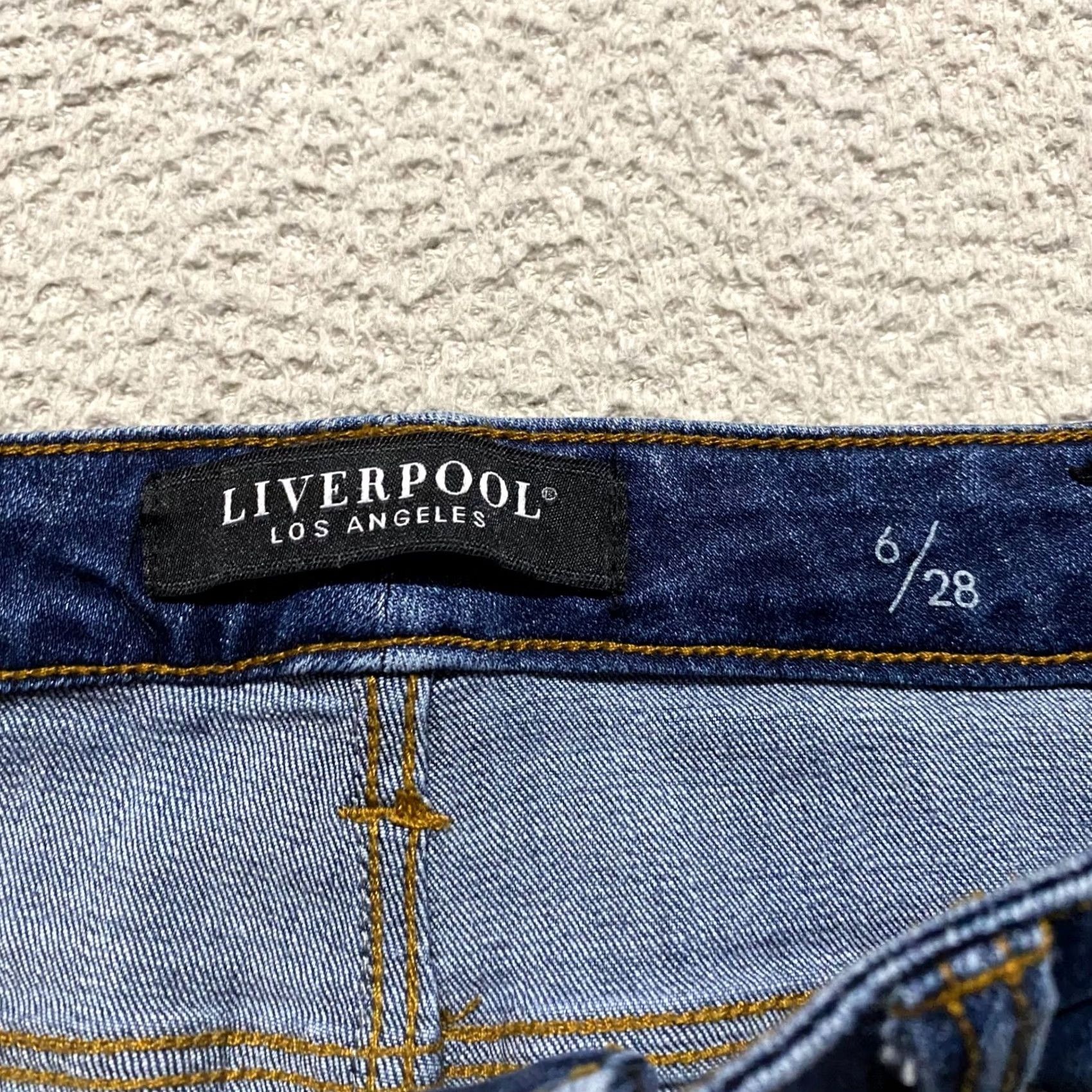 Vintage Liverpool Jeans Womens sz 6 Blue Denim High Rise Ankle Skinny Jeans Size 28" / US 6 / IT 42 - 3 Thumbnail