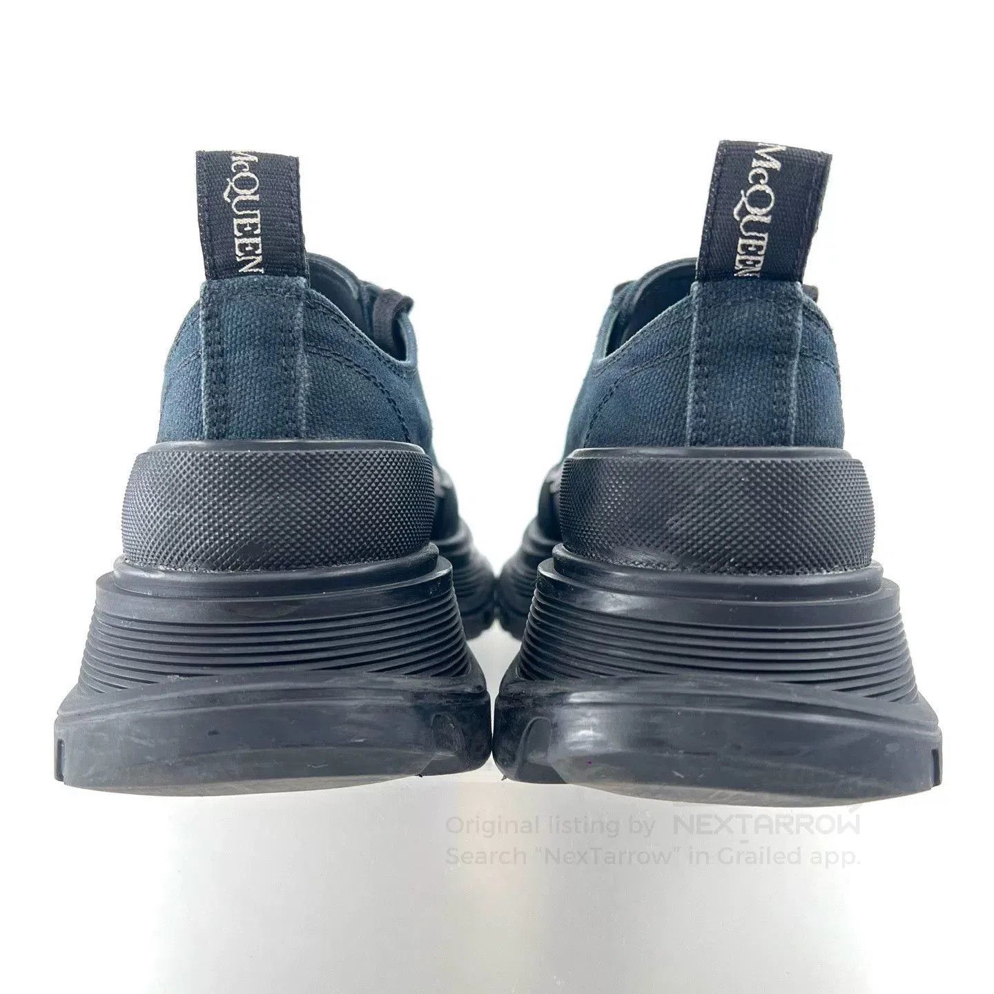 Alexander McQueen Alexander McQueen Black Canvas Platform Sneakers. Size US 4 / IT 34 - 3 Thumbnail