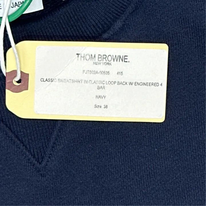 Thom Browne Thom Browne Classic Navy Logo Sweatshirt for Women -2507 Size M / US 6-8 / IT 42-44 - 4 Thumbnail