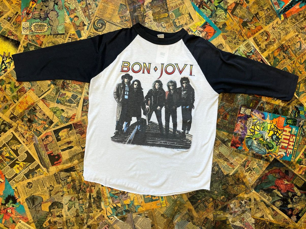 Band Tees × Vintage ‘89 Bon Jovi tour raglan Size US XL / EU 56 / 4 - 1 Thumbnail