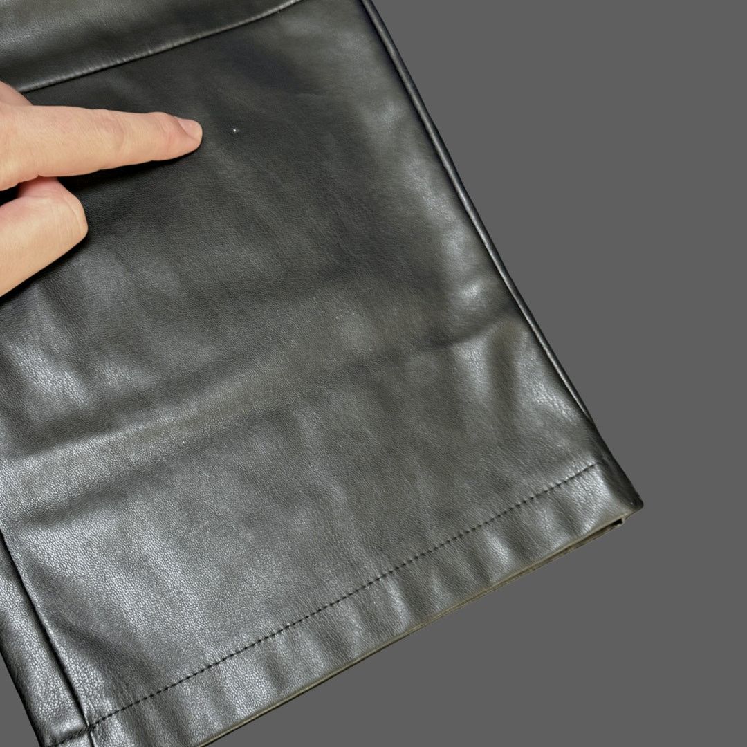Steve Madden Steve Madden Women's Black Faux Leather Cropped Pants Size M Size 32" / US 10 / IT 46 - 7 Thumbnail