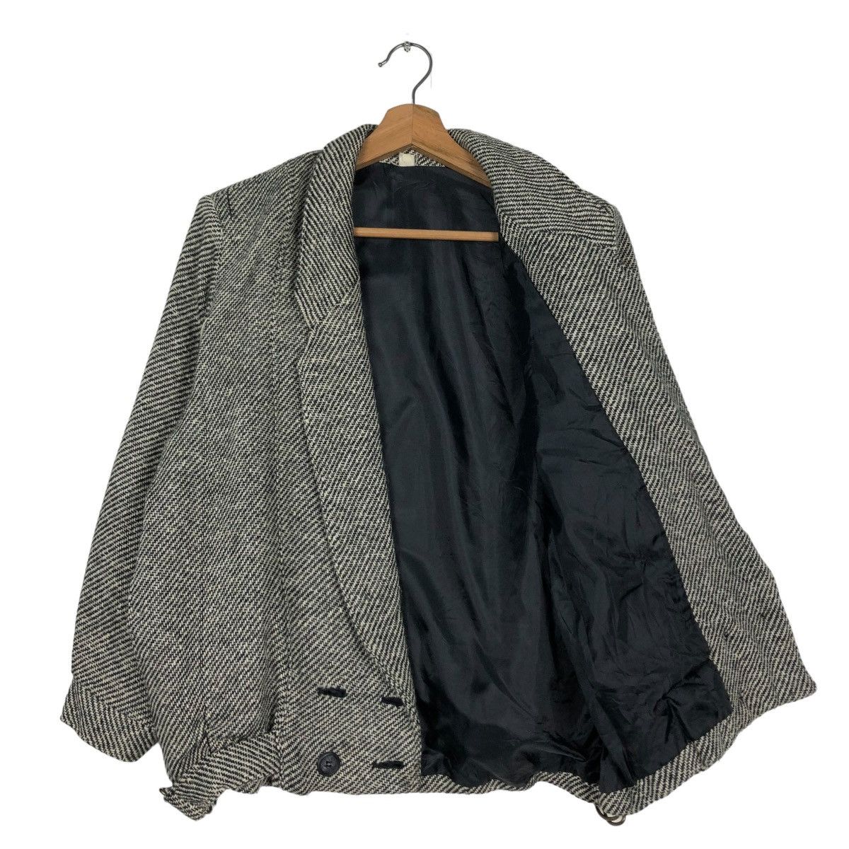 Japanese Brand 🔥VINTAGE BIKER JACKET WOOL BUCKLE HERRINGBONE ISSEY MIYAKE Size US M / EU 48-50 / 2 - 11 Thumbnail