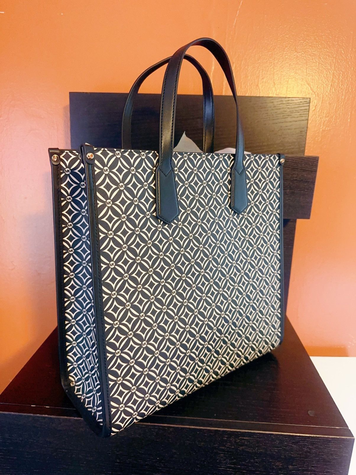 Michael Kors Michael Kors MAPLE Black Light Cream NS Tote Bag Large Size ONE SIZE - 3 Thumbnail