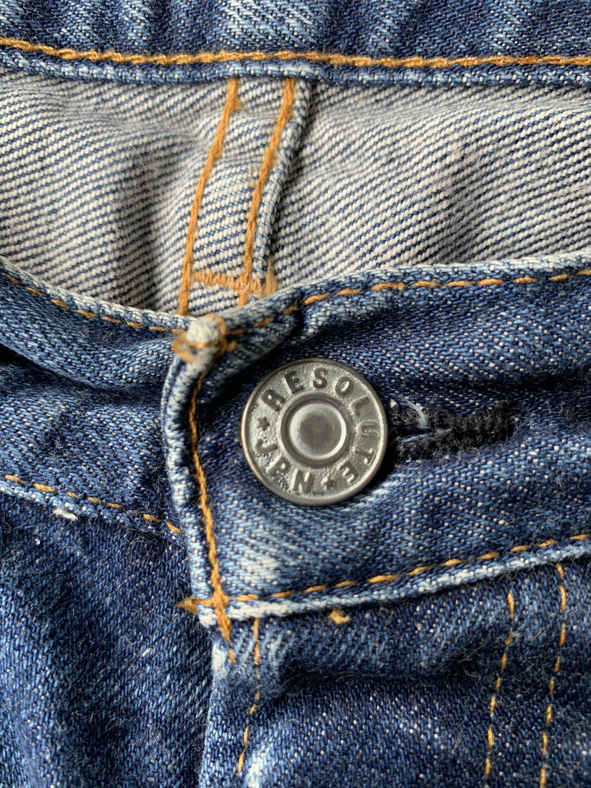 Japanese Brand × RESOLUTE Resolute lot 710 Selvedge Distressed Denim Size US 33 - 10 Thumbnail