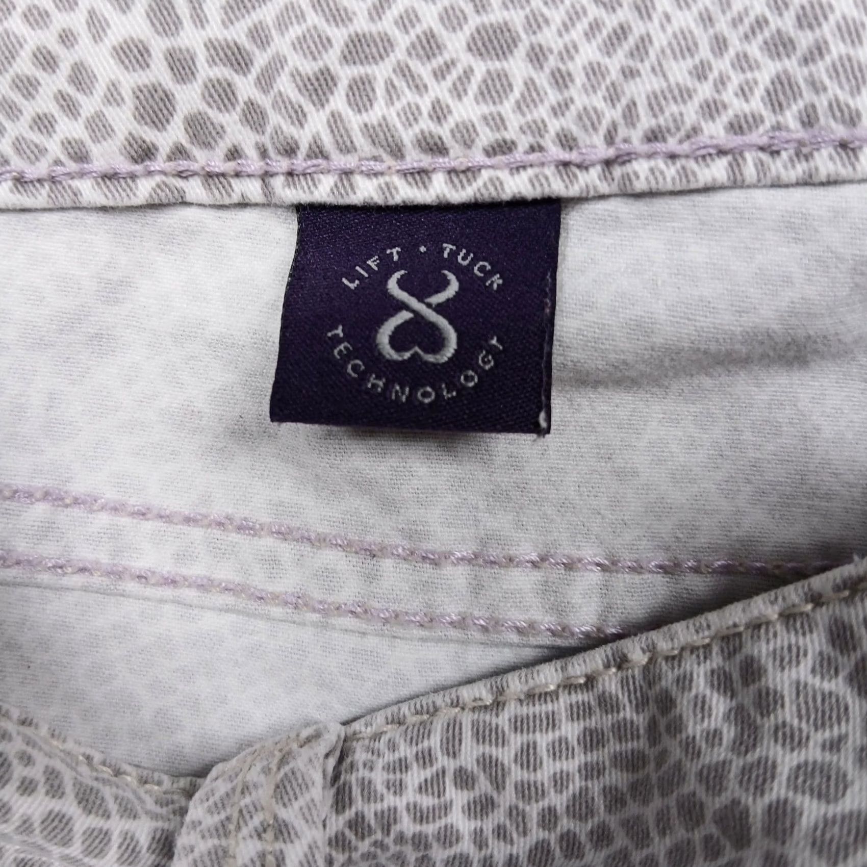 NYDJ NYDJ Jeans Womens 10P Cropped Skinny Cream Pattern Lift Tuck USA Size 32" / US 10 / IT 46 - 5 Thumbnail