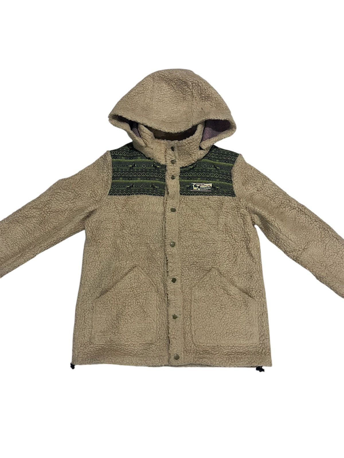 Vintage Titicaca Navajo Native Art Fleece Jacket Hoodie Light Jackets