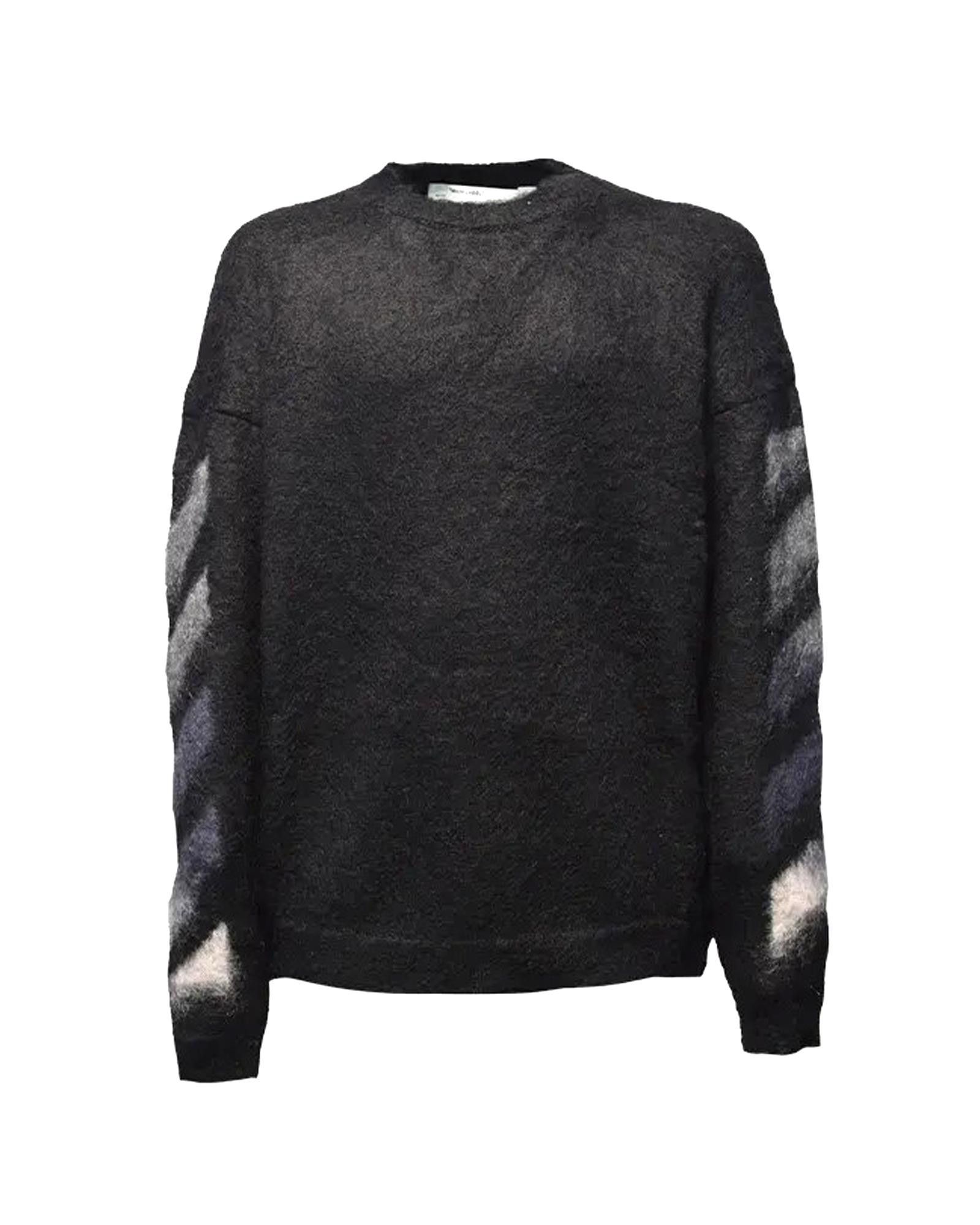 image of Off White Gradient Finish Crewneck Sweater, Men's (Size Large)