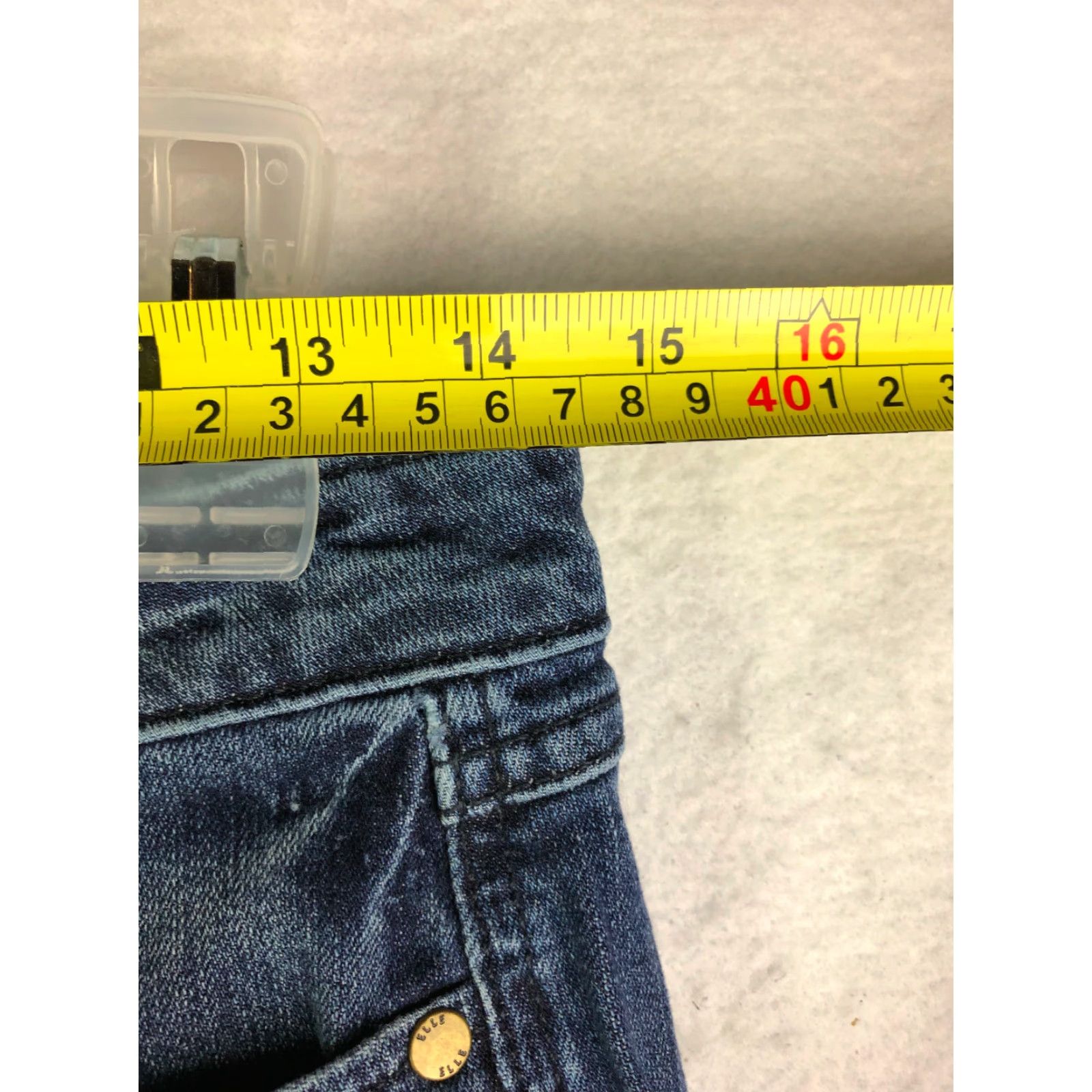 Vintage ELLE Paris Blue Jean Shorts Womens Size 2 29" Waist Measured Bottoms Regular Denim Cotton Black? No, Blue Size 29" - 4 Thumbnail