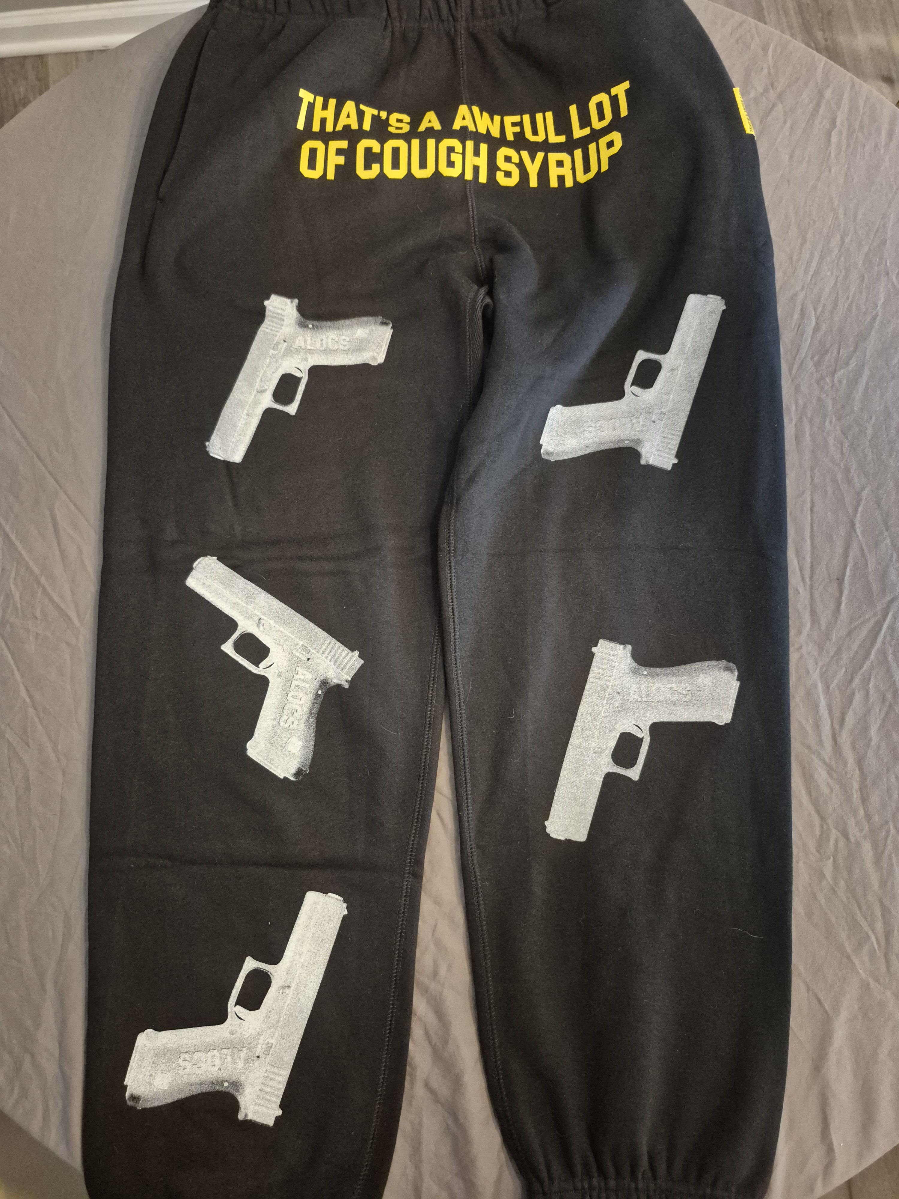 Awful Lot of Cough Syrup Awful Lot of Cough Syrup Guns Sweatpants Size ...